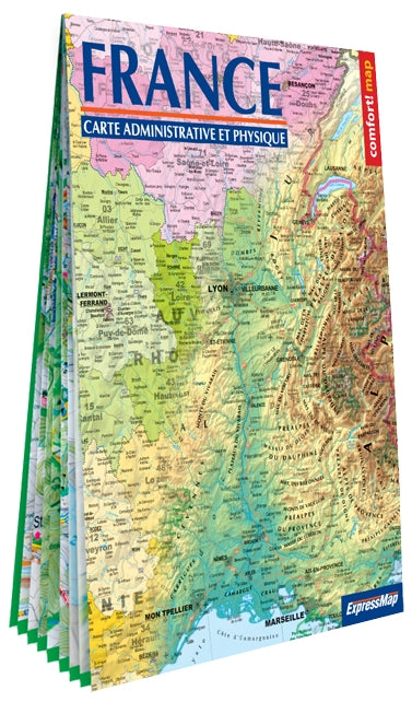 France : carte physique et administrative book