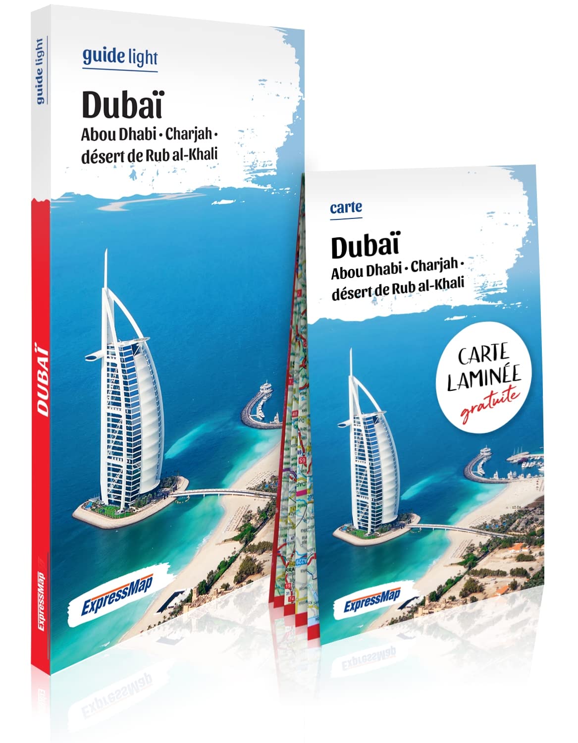 Dubaï. Abou Dhabi, Charjah, désert de Rub al-Khali (guide light): Abou Dhabi, Charjah, désert de Rub al-Khali, avec une carte laminée Leisure, Home & Garden