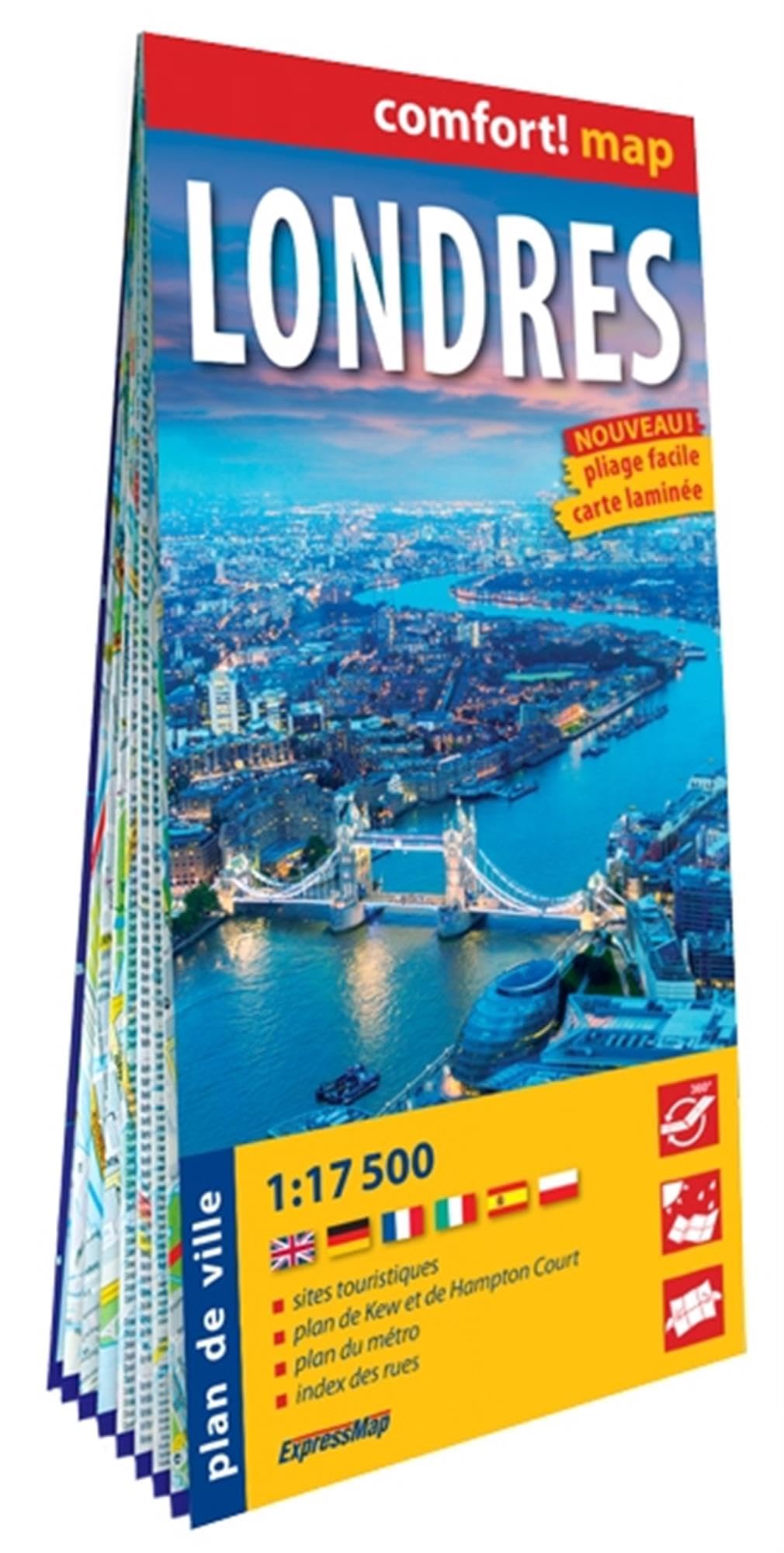 Londres 1/17.500 (carte grand format laminée - plan de ville) Leisure, Home & Garden