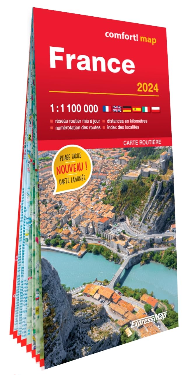 France 2024 1/1.100.000 (carte grand format laminée) book