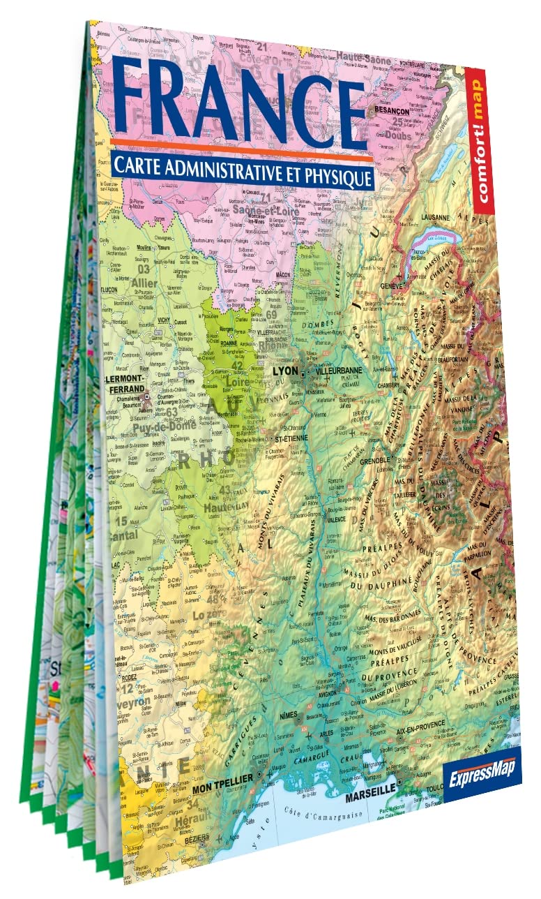 France 1/1.500.000 carte administrative et physique (format XXL, laminée) book