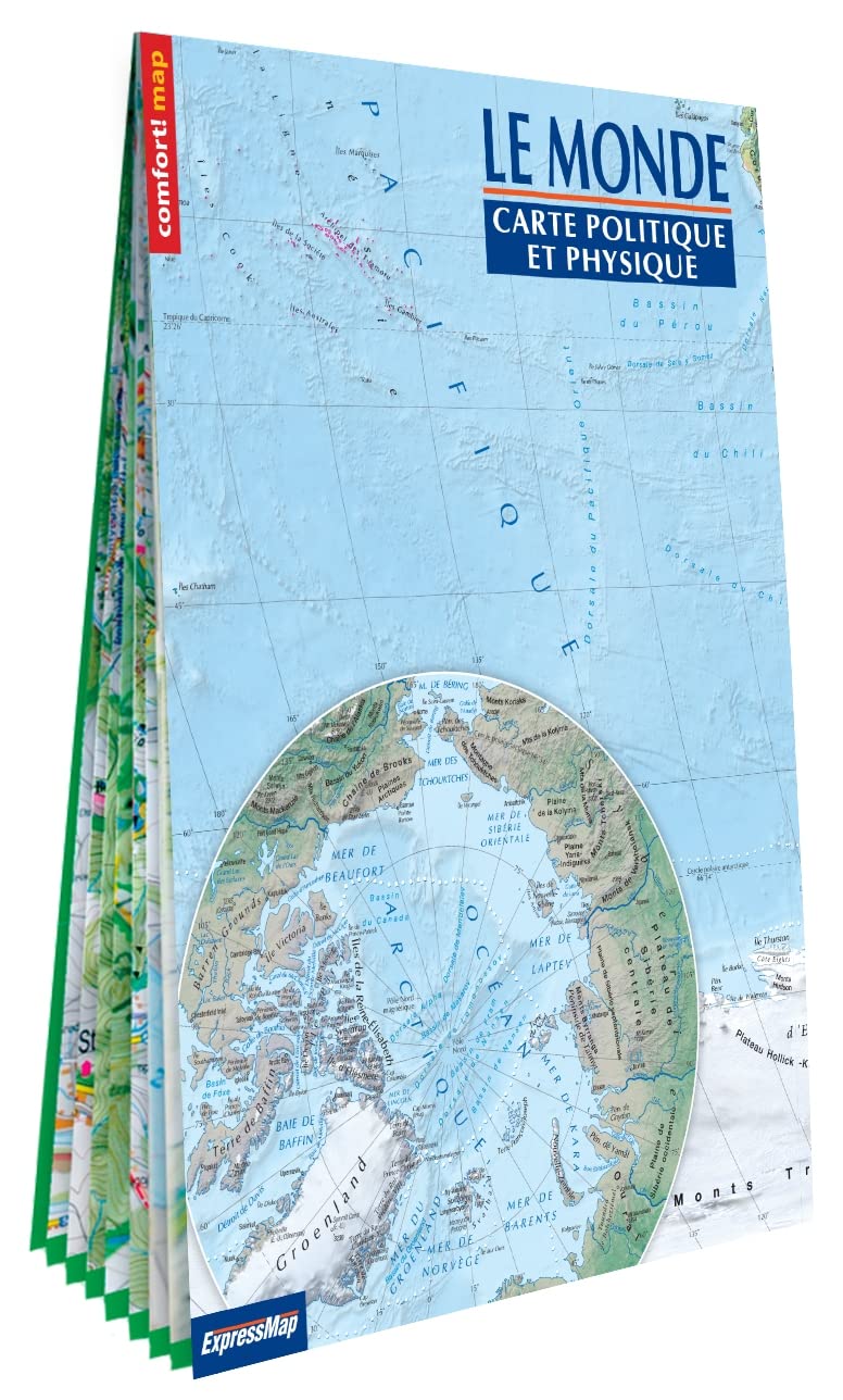 Monde 1/31.000.000 carte politique et physique (format XXL, laminée) Geology & Geography
