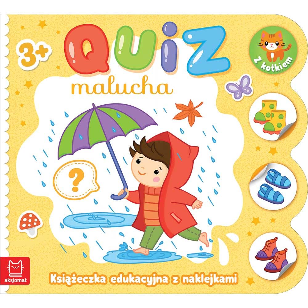 Quiz malucha. Książeczka edukacyjna z naklejkami z kotkiem 3+ Books
