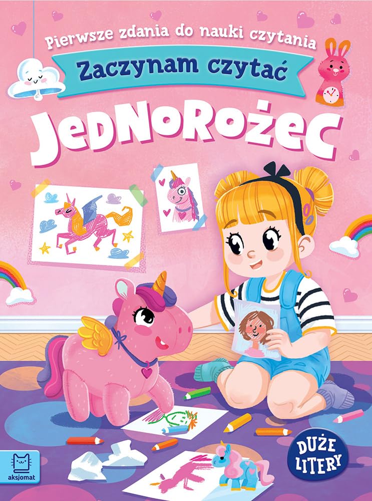 Zaczynam czytać. Duże litery. Pierwsze zdania do nauki czytania. Jednorożec Books