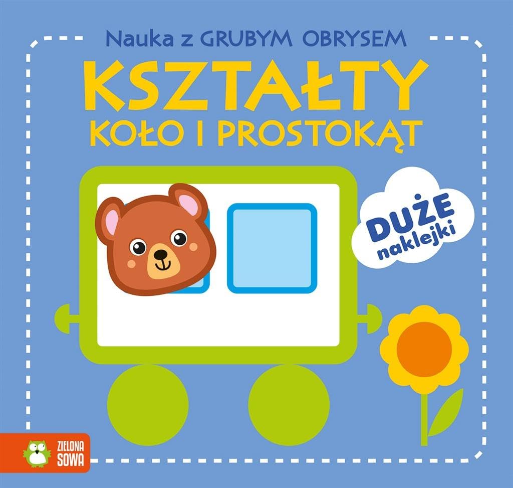 Nauka z grubym obrysem Kształty Koło i prostokąt Books