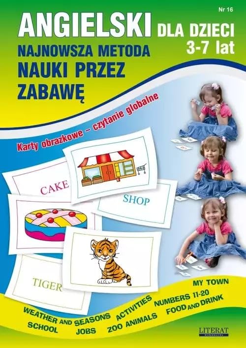 Angielski dla dzieci 3-7 lat: Najnowsza metoda nauki przez zabawę. Karty obrazkowe - czytanie globalne Books