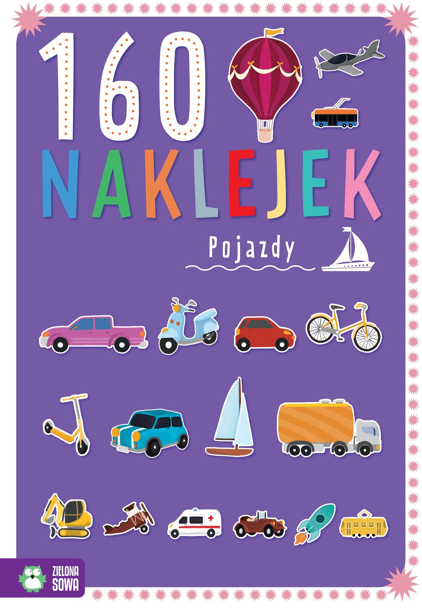 160 naklejek Pojazdy Books