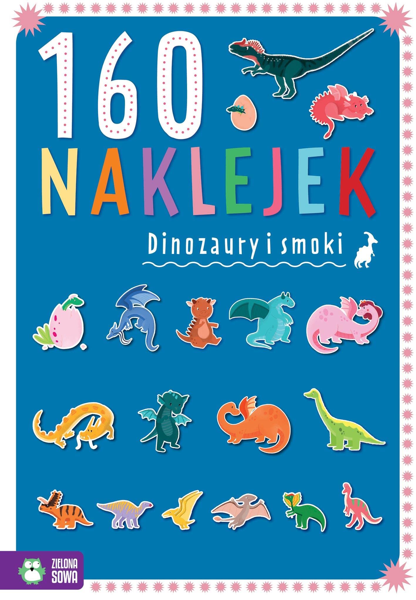 160 naklejek Dinozaury i smoki Books