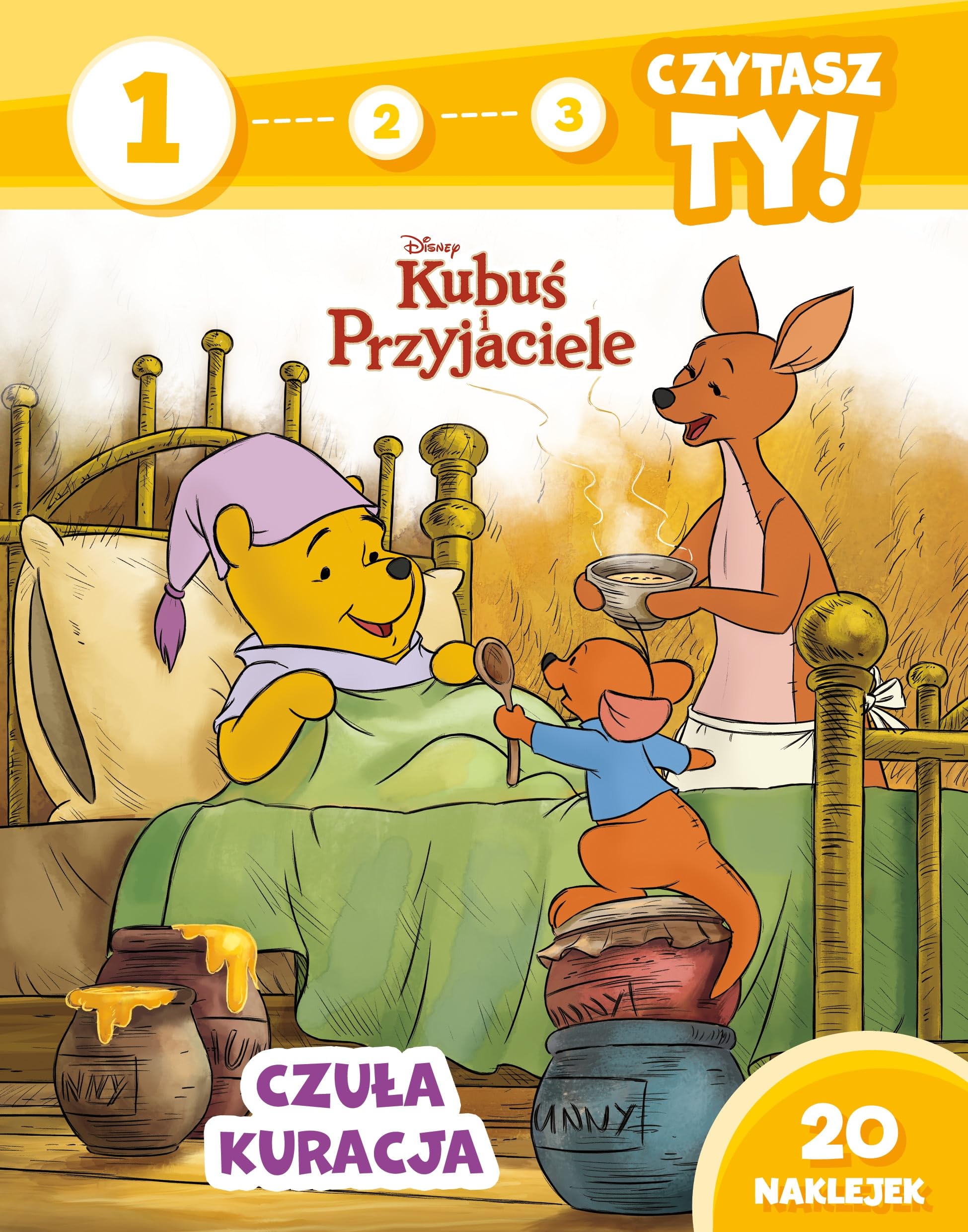 1 2 3 czytasz ty! Poziom 1 Czuła kuracja Disney Kubuś i Przyjaciele Books