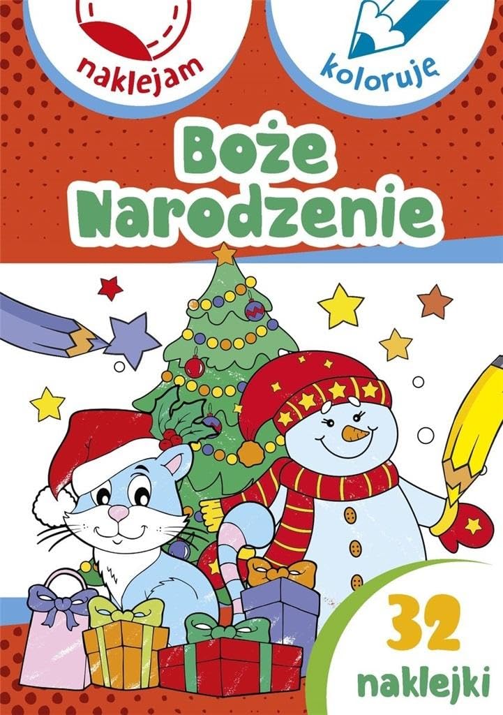 Boże Narodzenie Naklejam i koloruję Books
