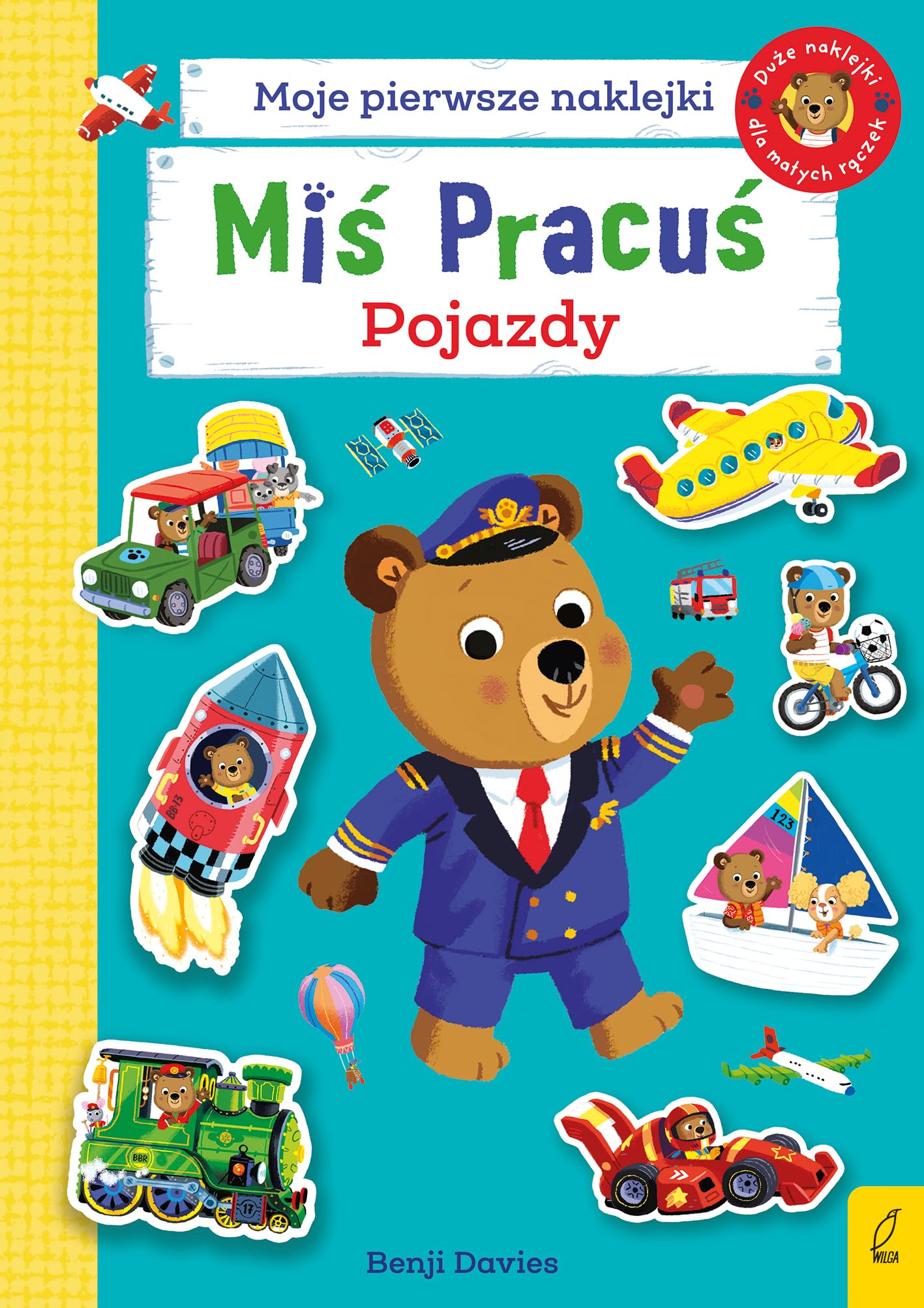 Miś Pracuś Pojazdy Książka z naklejkami book