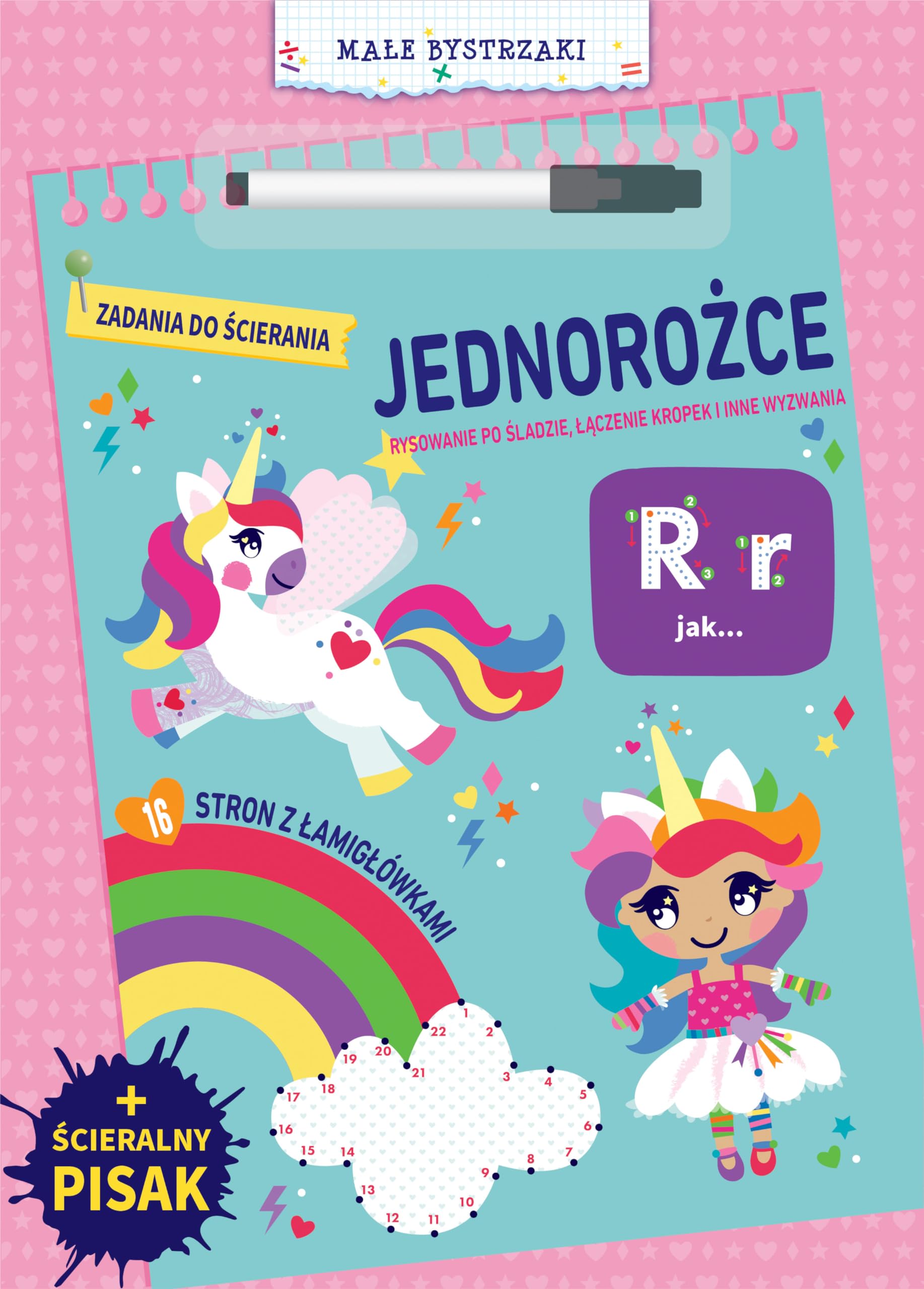Małe bystrzaki. Zadania do ścierania. Jednoroż Books