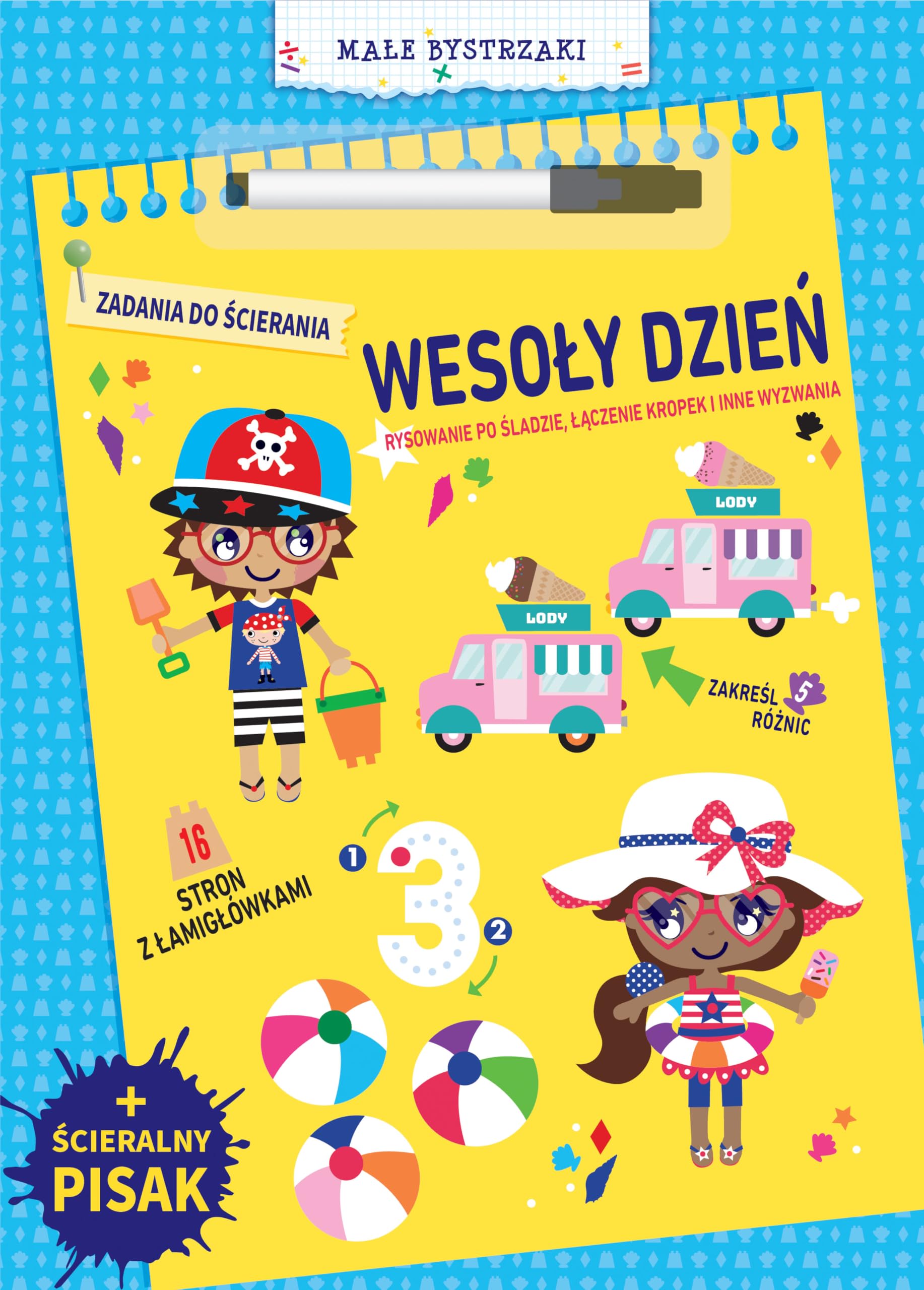 Małe bystrzaki. Zadania do ścierania. Wesoły dzień Books