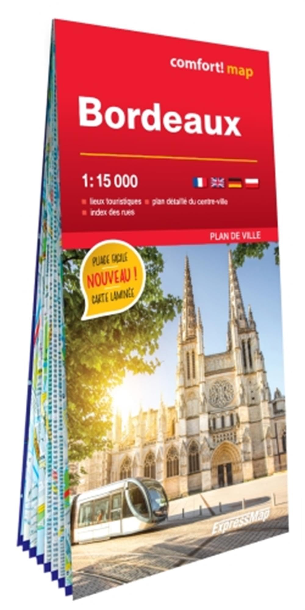 Bordeaux 1/15.000 (carte grand format laminée - plan de ville) book