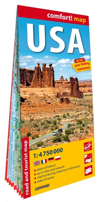 États-Unis d'Amérique 1/4.750.000 (carte grand format laminée). USA book