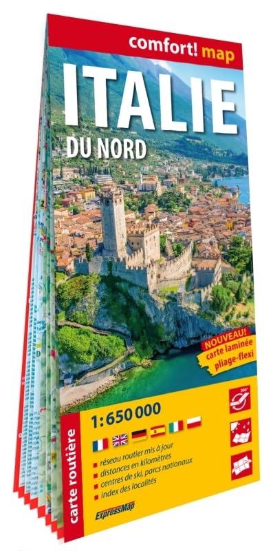 Italie du Nord 1/650.000 (carte grand format laminée) book