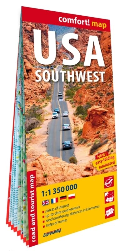 États-Unis d'Amérique. Sud Ouest 1/1.350.000 (carte grand format laminée). USA Southwest book
