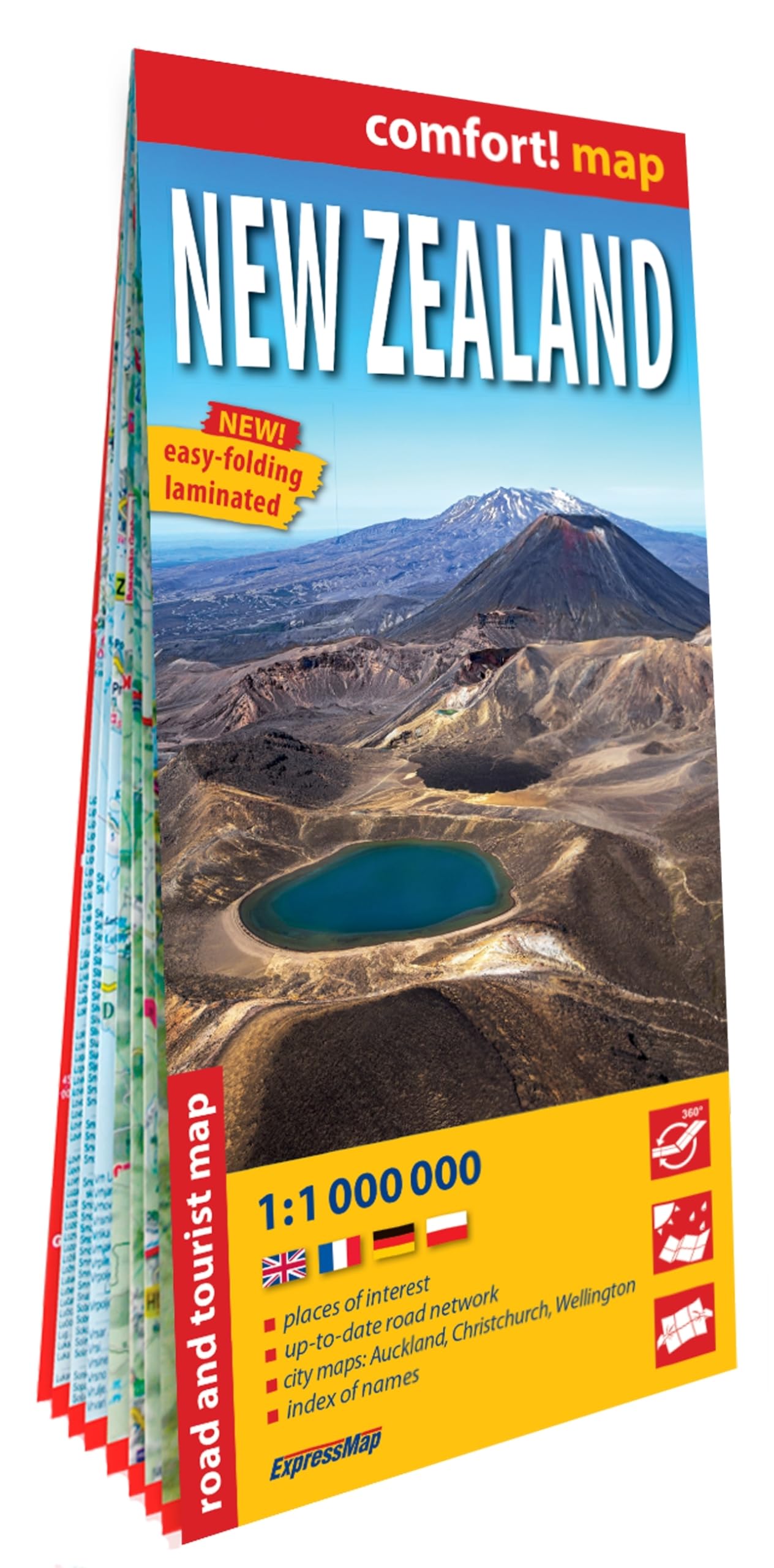 Nouvelle-Zélande 1/1.000.000 (carte grand format laminée). New Zealand book