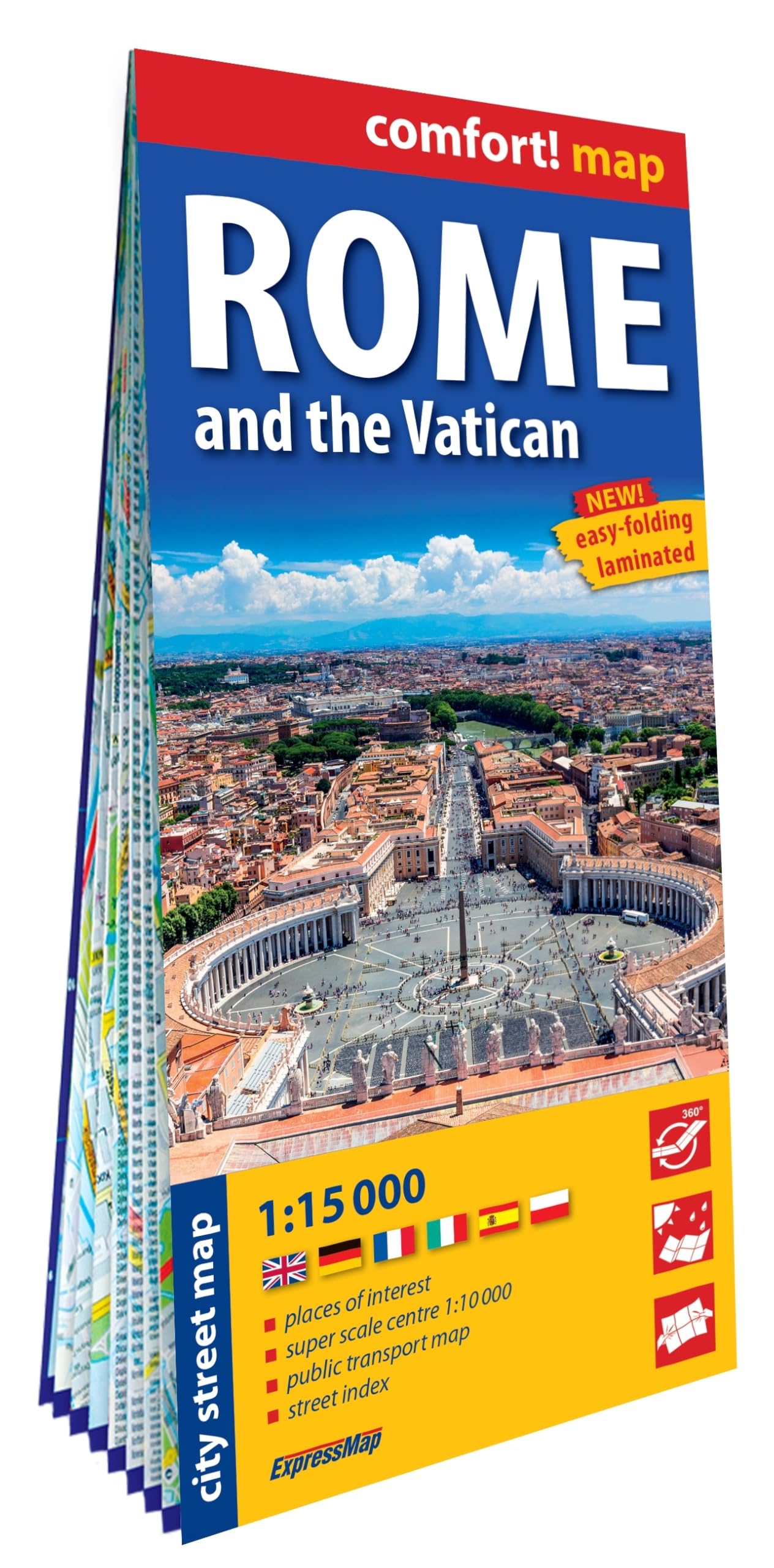 Rome et le Vatican 1/15.000 (carte grand format laminée - plan de ville) book