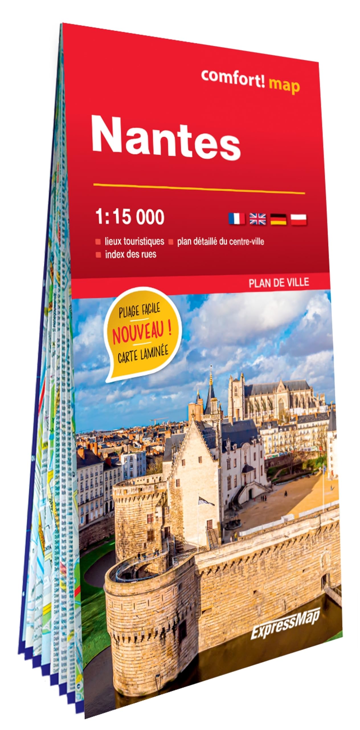 Nantes 1/15.000 (carte grand format laminée - plan de ville) book