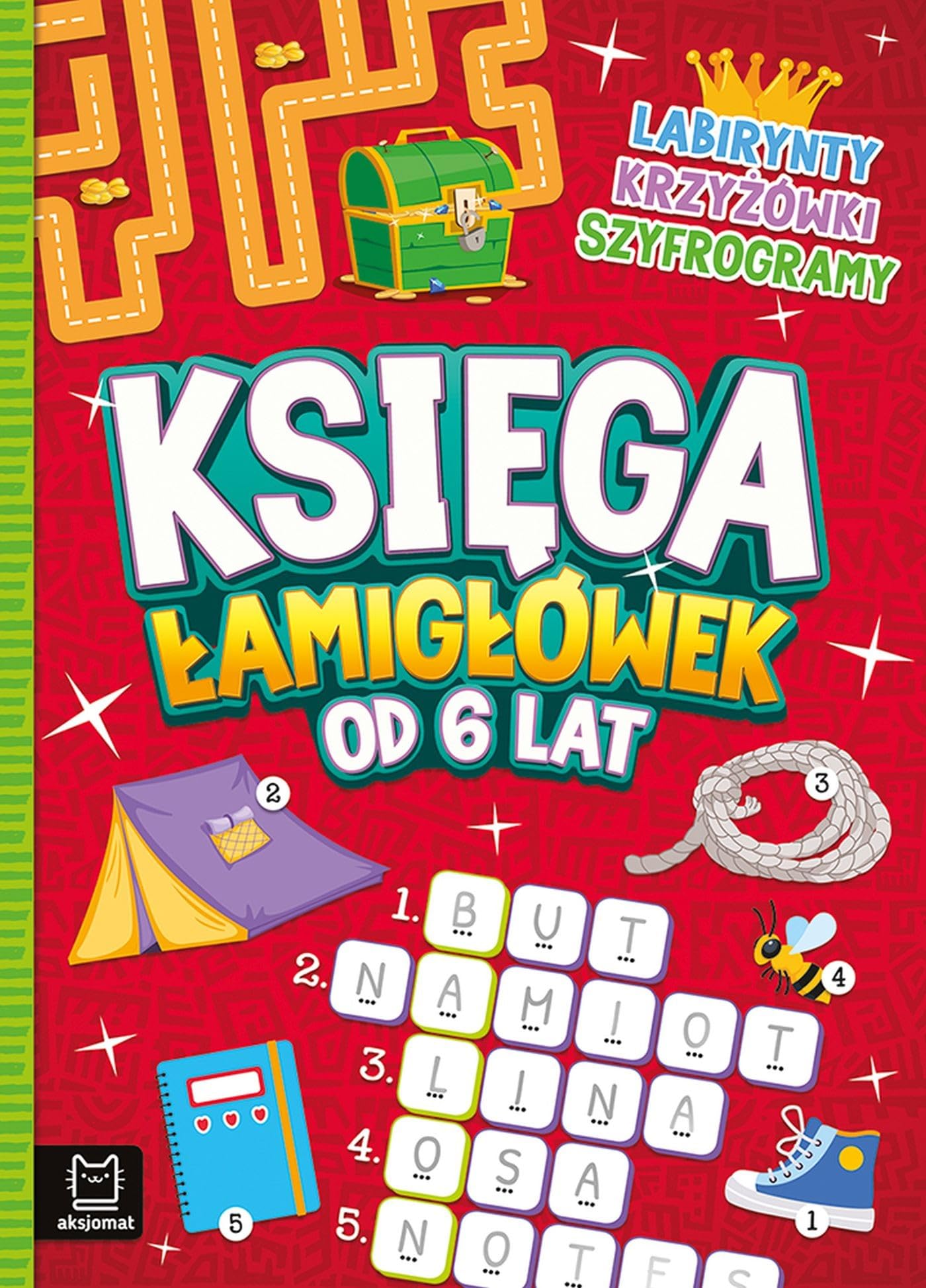 Księga łamigłówek od 6 lat. Labirynty, krzyżówki, szyfrogramy Books