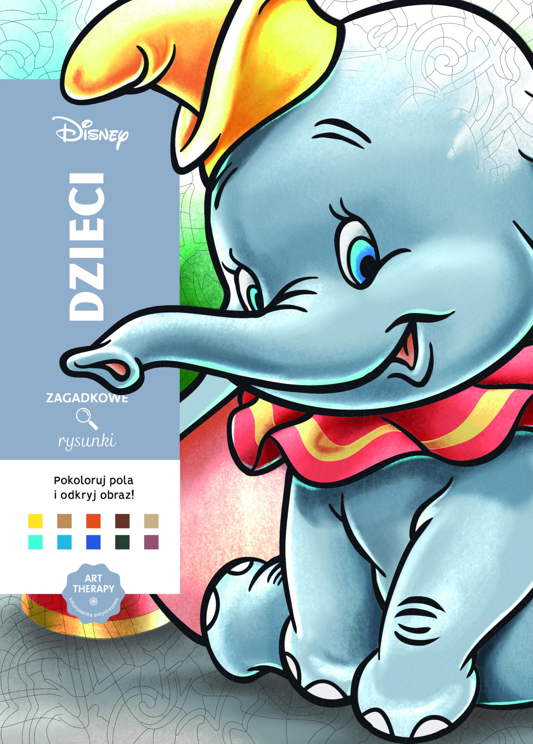Art therapy Kolorowanka antystresowa Disney Dzieci Zagadkowe rysunki Books
