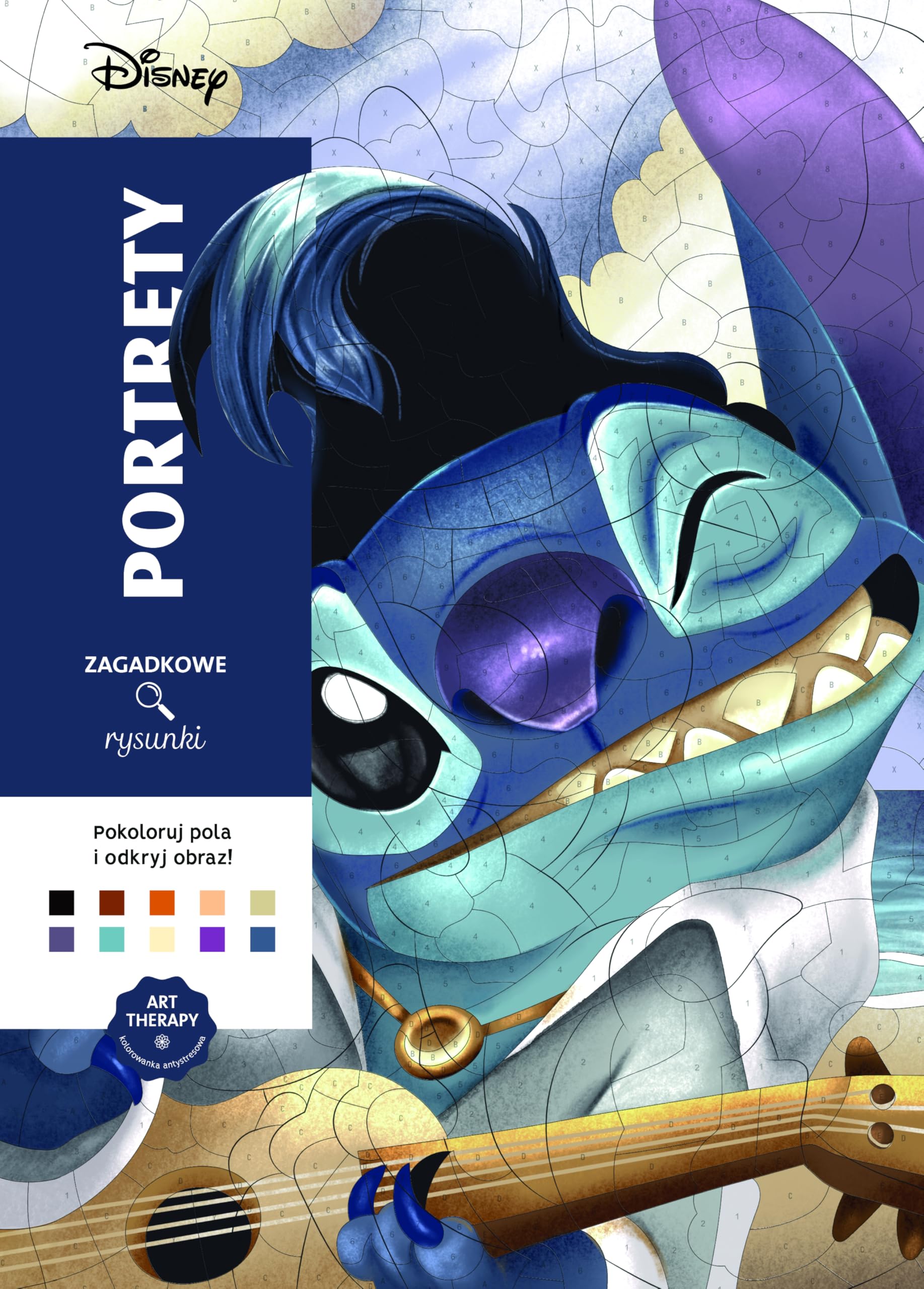 Art therapy Kolorowanka antystresowa Disney Portrety Zagadkowe rysunki Books