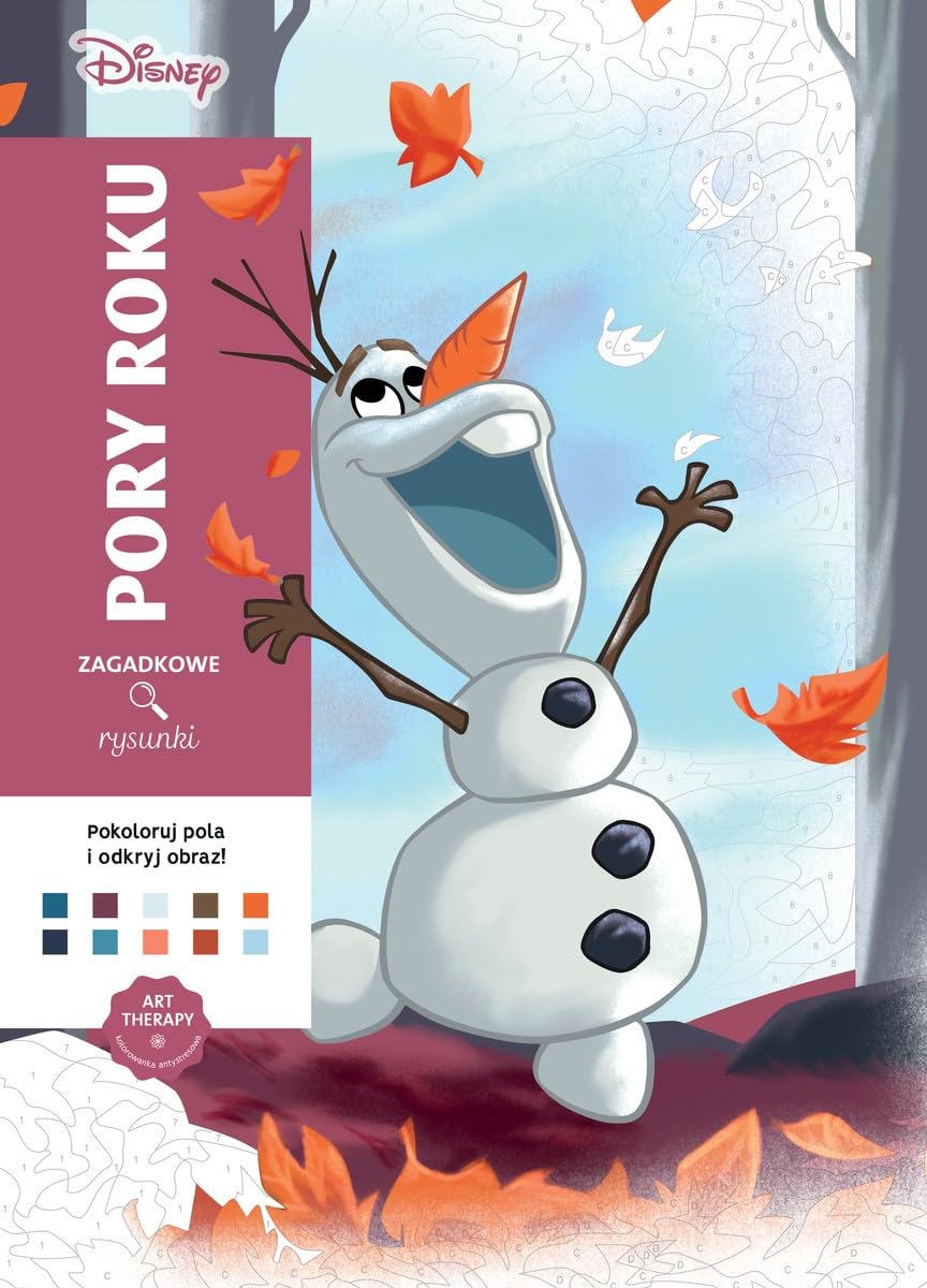 Art therapy Kolorowanka antystresowa Disney Pory roku Zagadkowe rysunki book