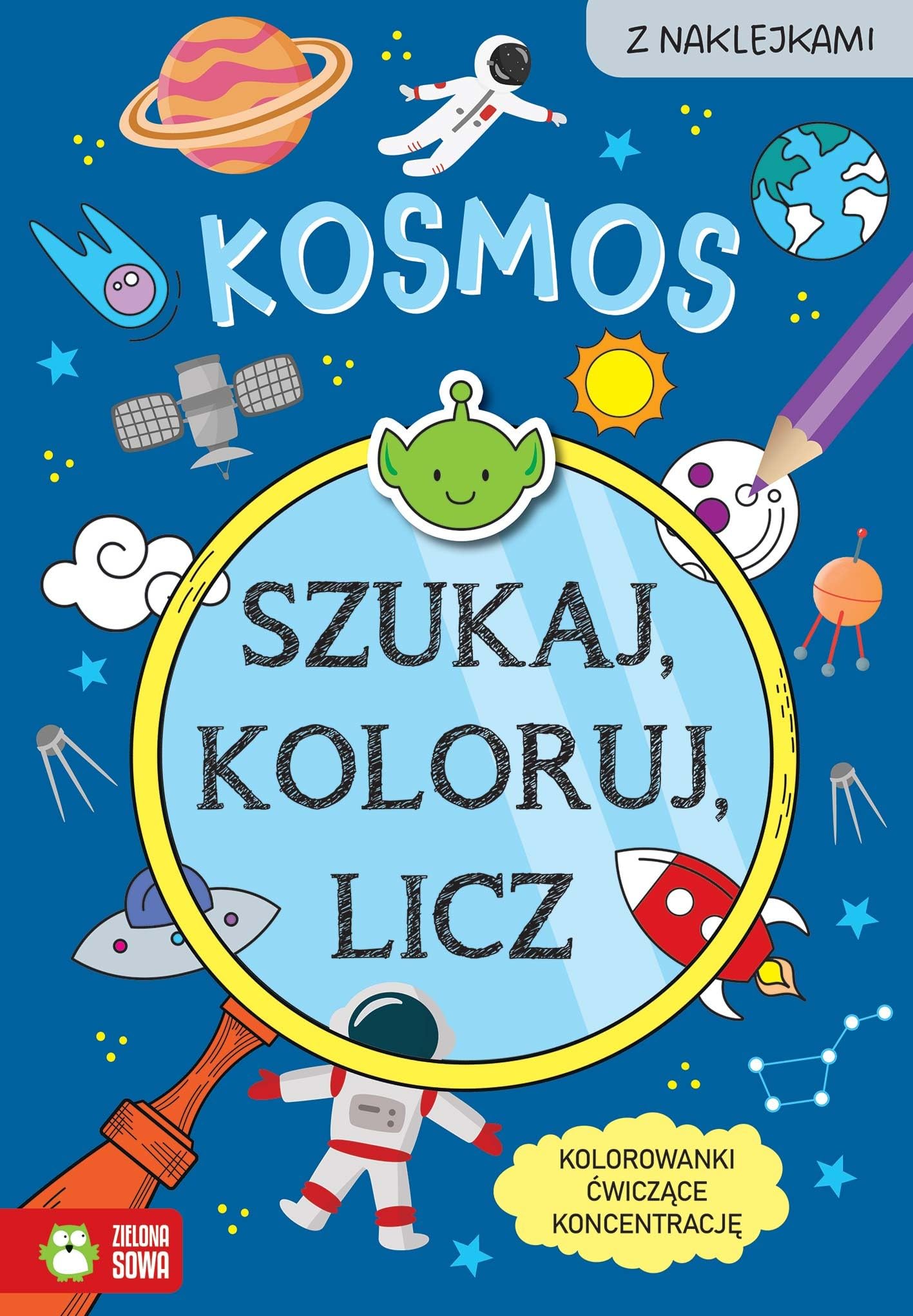 Szukaj, koloruj i licz. Kosmos Books