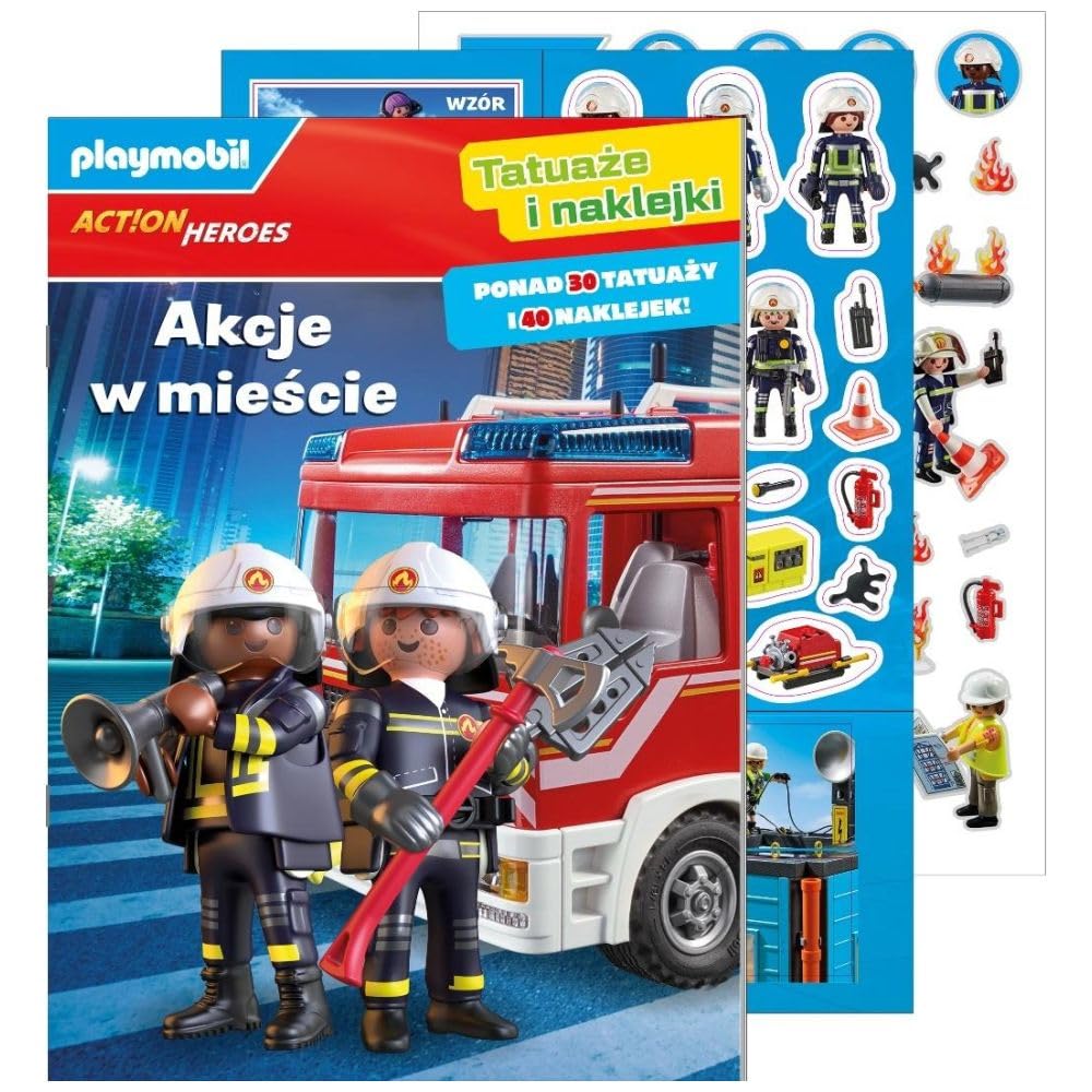 Playmobil Action Heroes: Akcje w mieście (Tatuaże i naklejki) Books