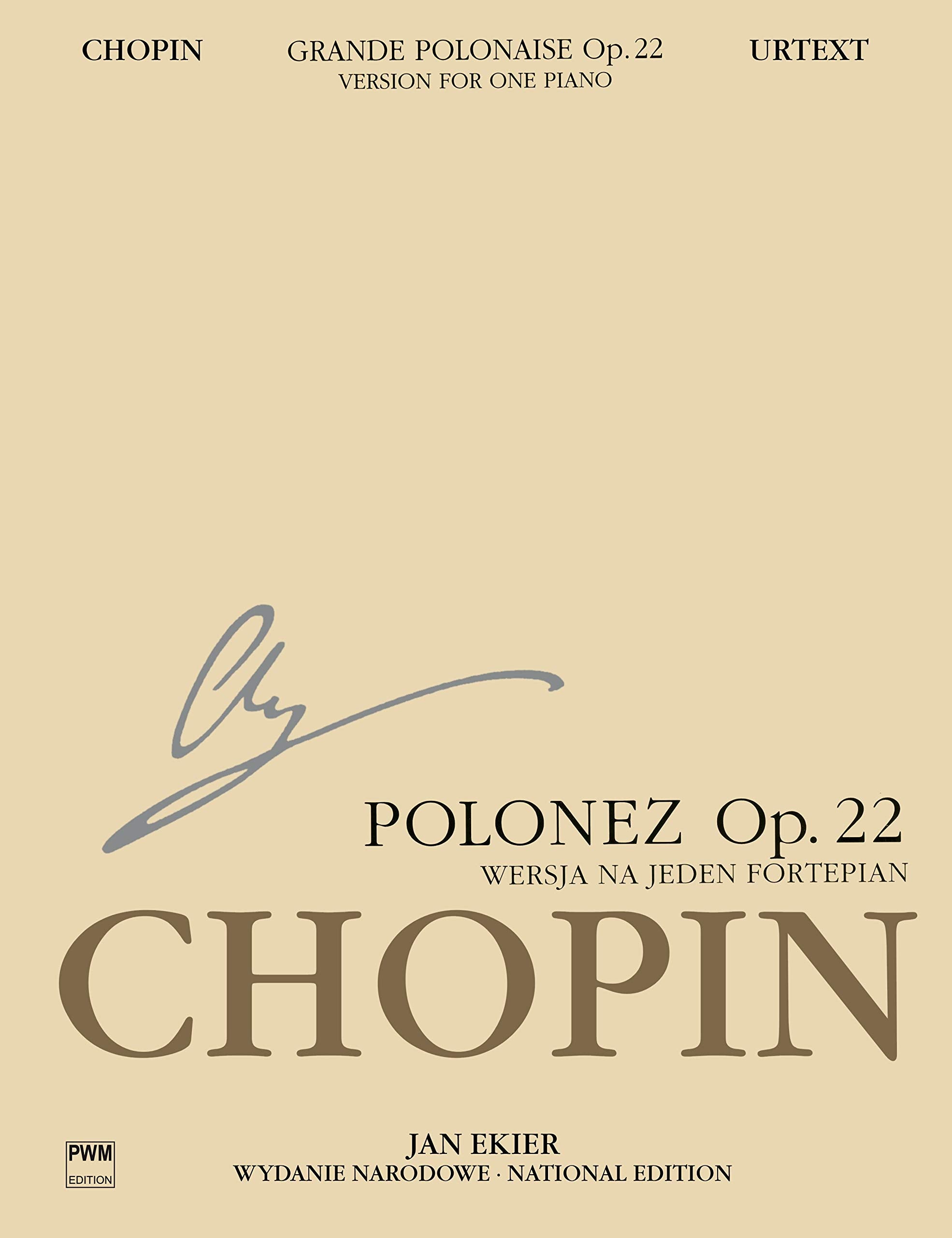 Grande Polonaise Op 22 National Edition Ec J Ekier. Klavier Solo.: Chopin National Edition Series a Vol. Xvf Sheet Music