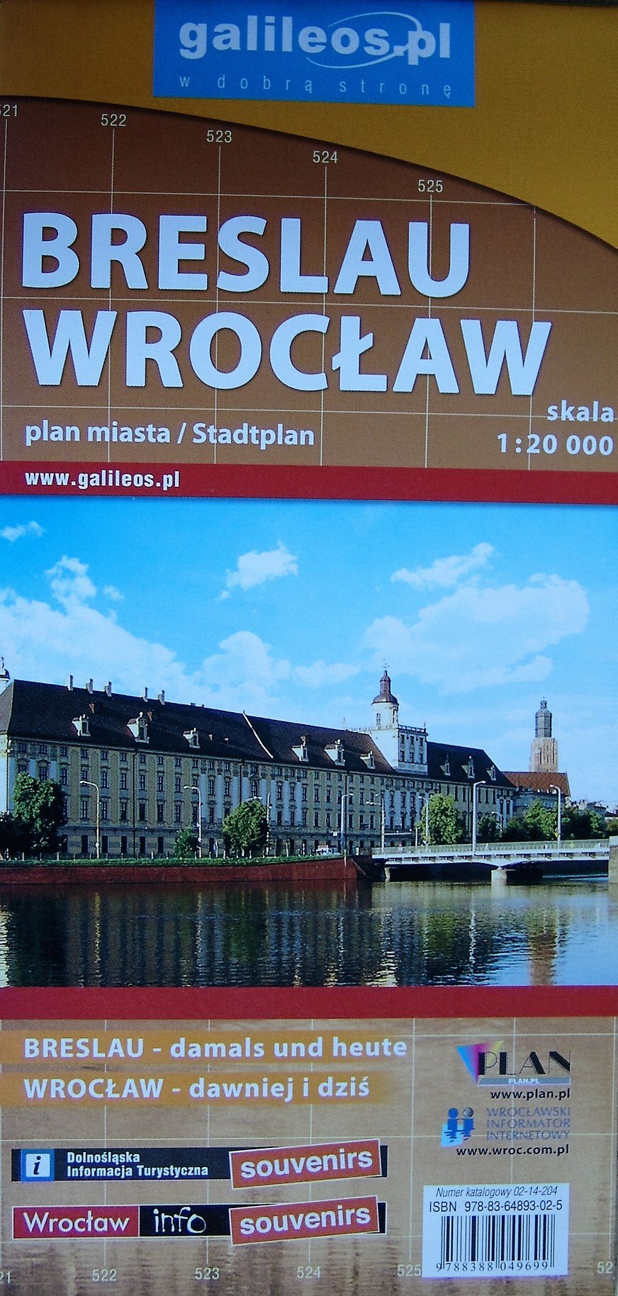 Breslau Wroclaw damals und heute Stadtplan mit deutschen Straßennamen Maps & Plans