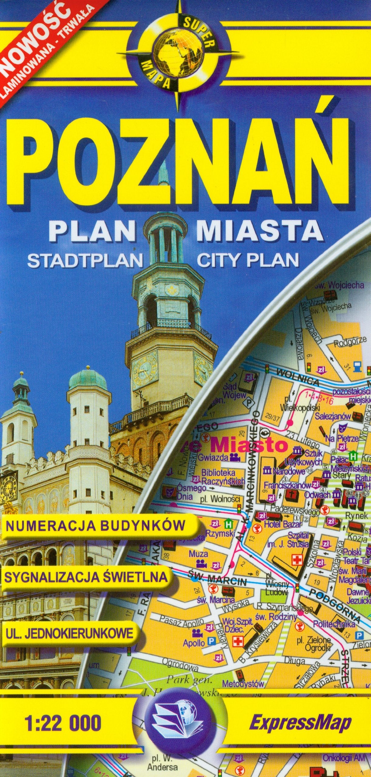 Comfort! map Poznan: Plan miasta. Laminiert Maps & Plans