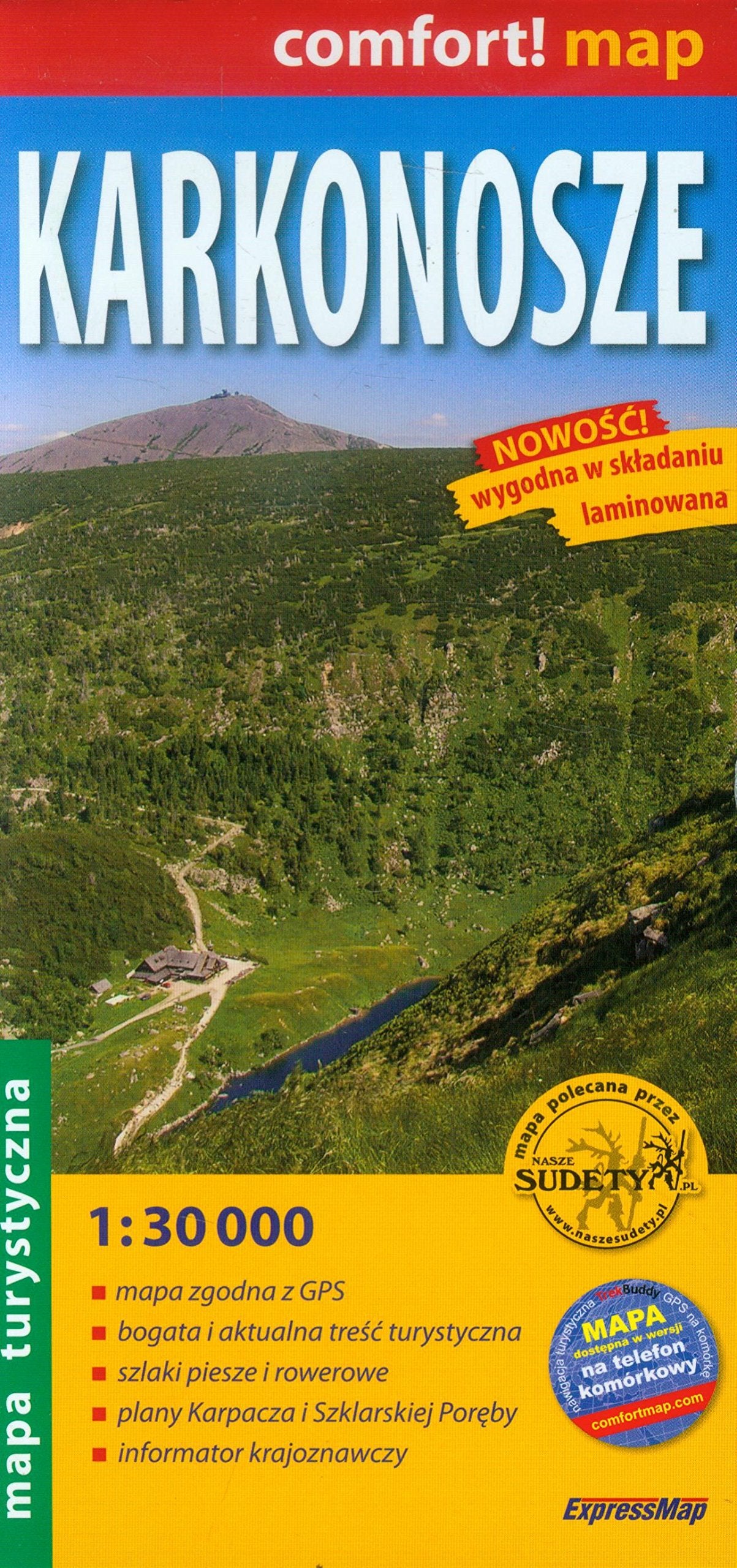 Karkonosze mapa turystyczna 1:30 000 Maps & Plans