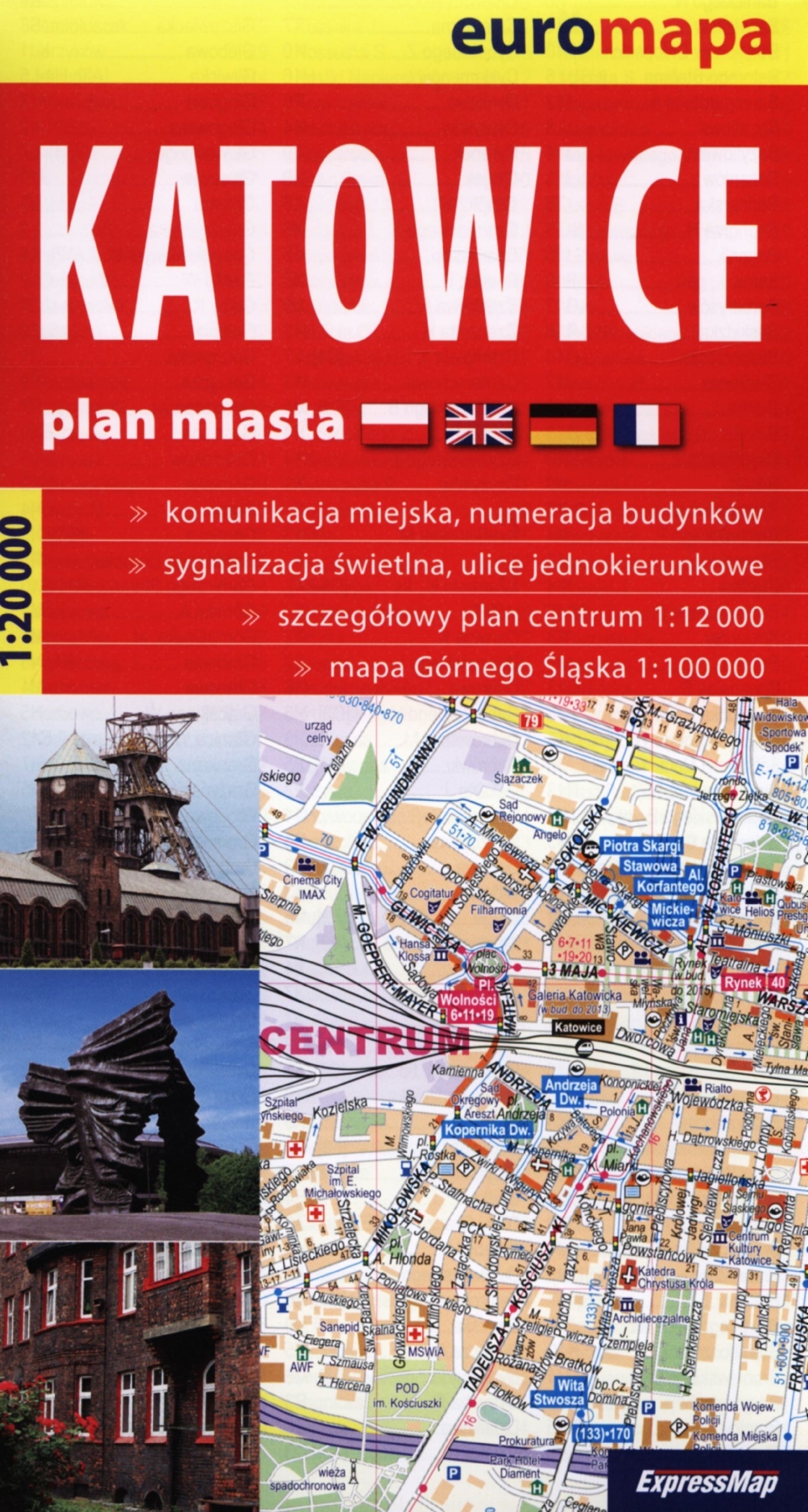 Katowice plan miasta 1:20 000 (EUROMAPA) Maps & Plans