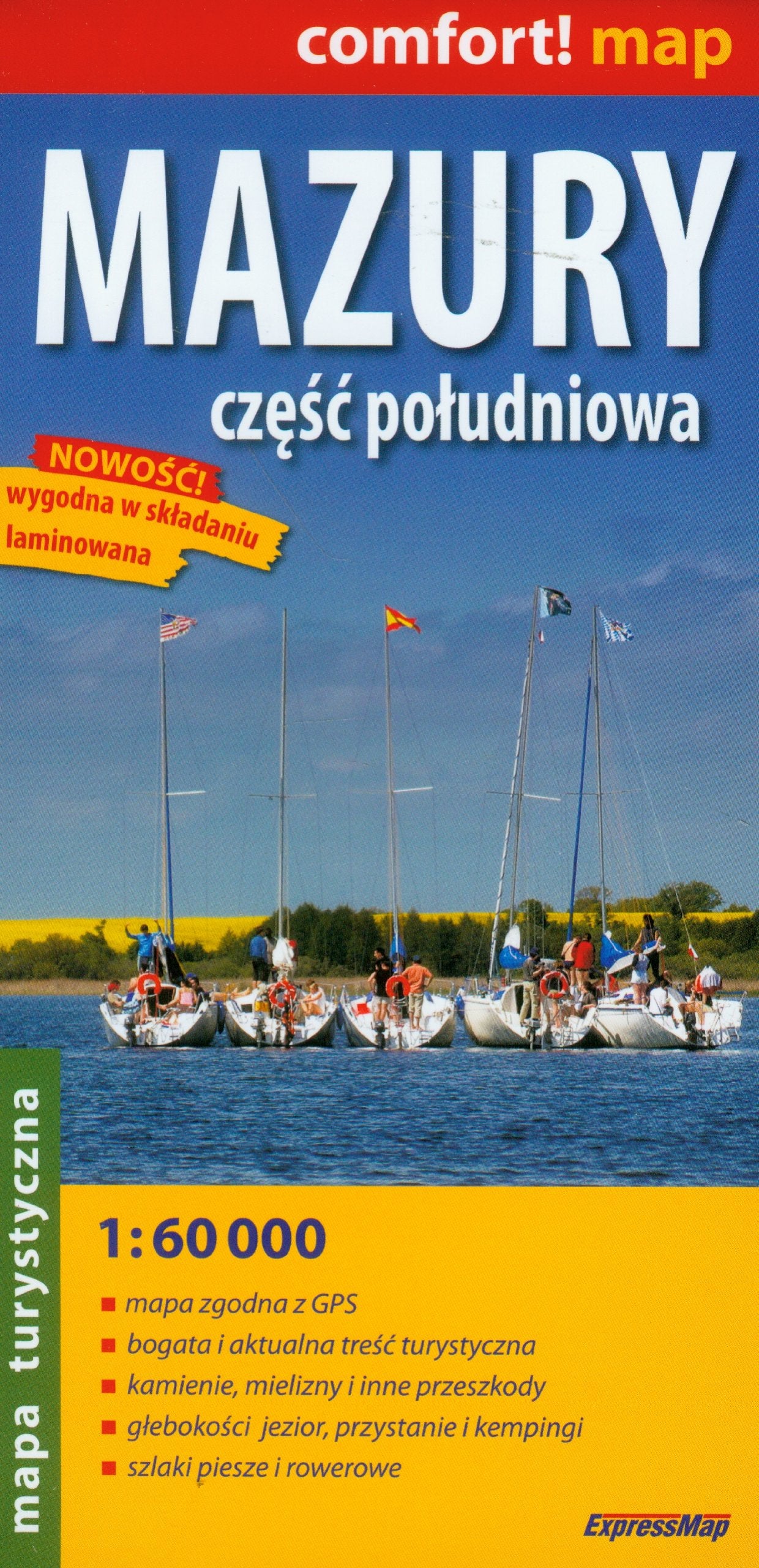 Mazury część południowa 1:60 000 mapa laminowana Maps & Plans
