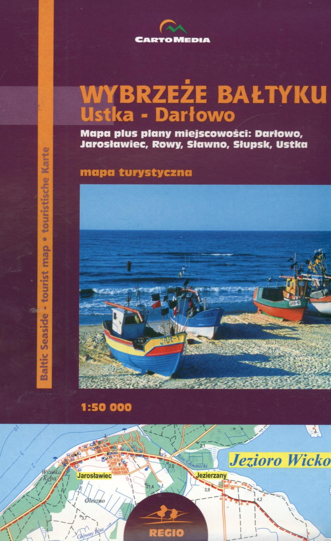 Wybrzeze Baltyku Ustka Darlowo pol-ang Mapa turystyczna 1:50 000 Maps & Plans