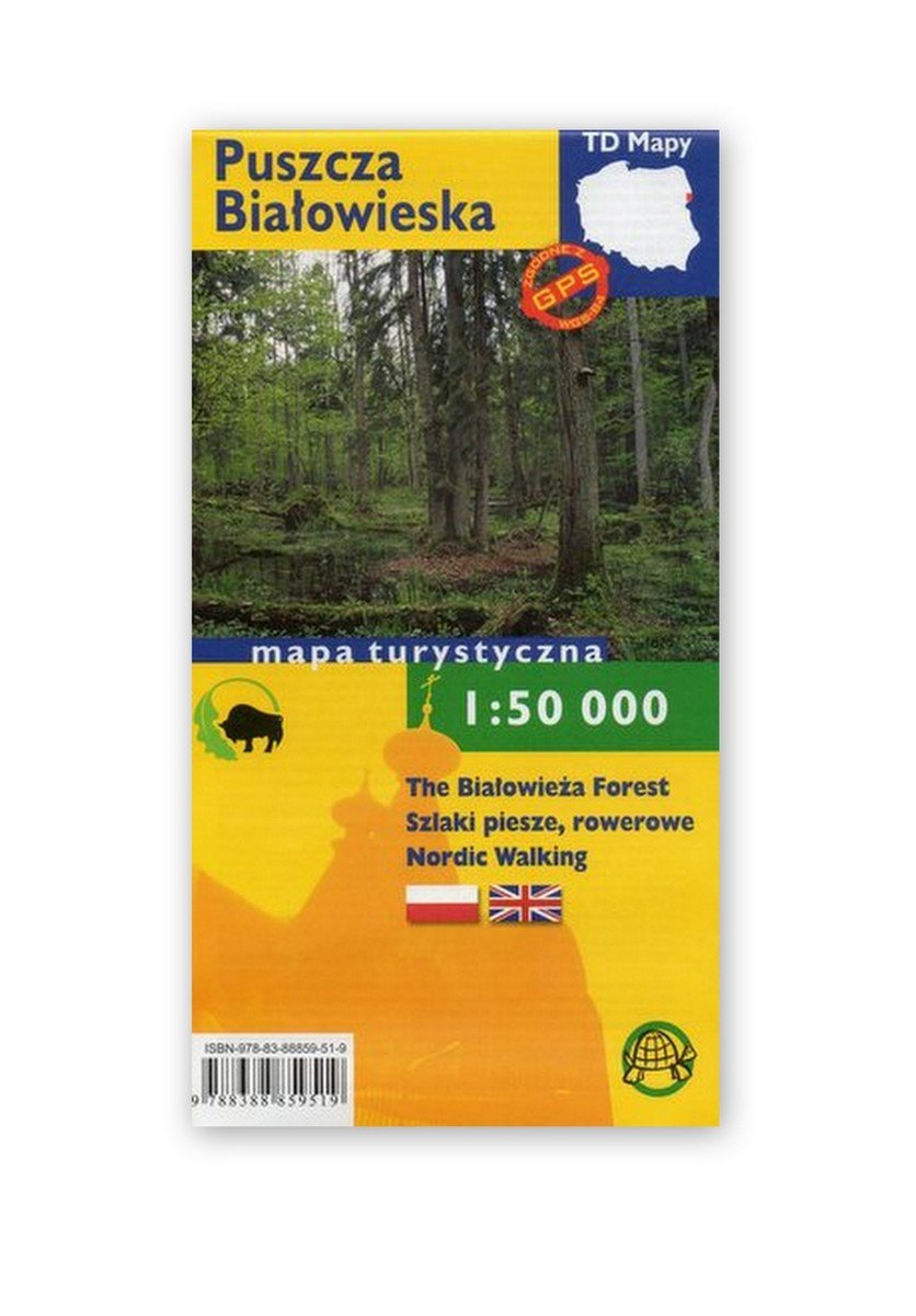 Puszcza Bialowieska Mapa turystyczna, 1:50 000 book