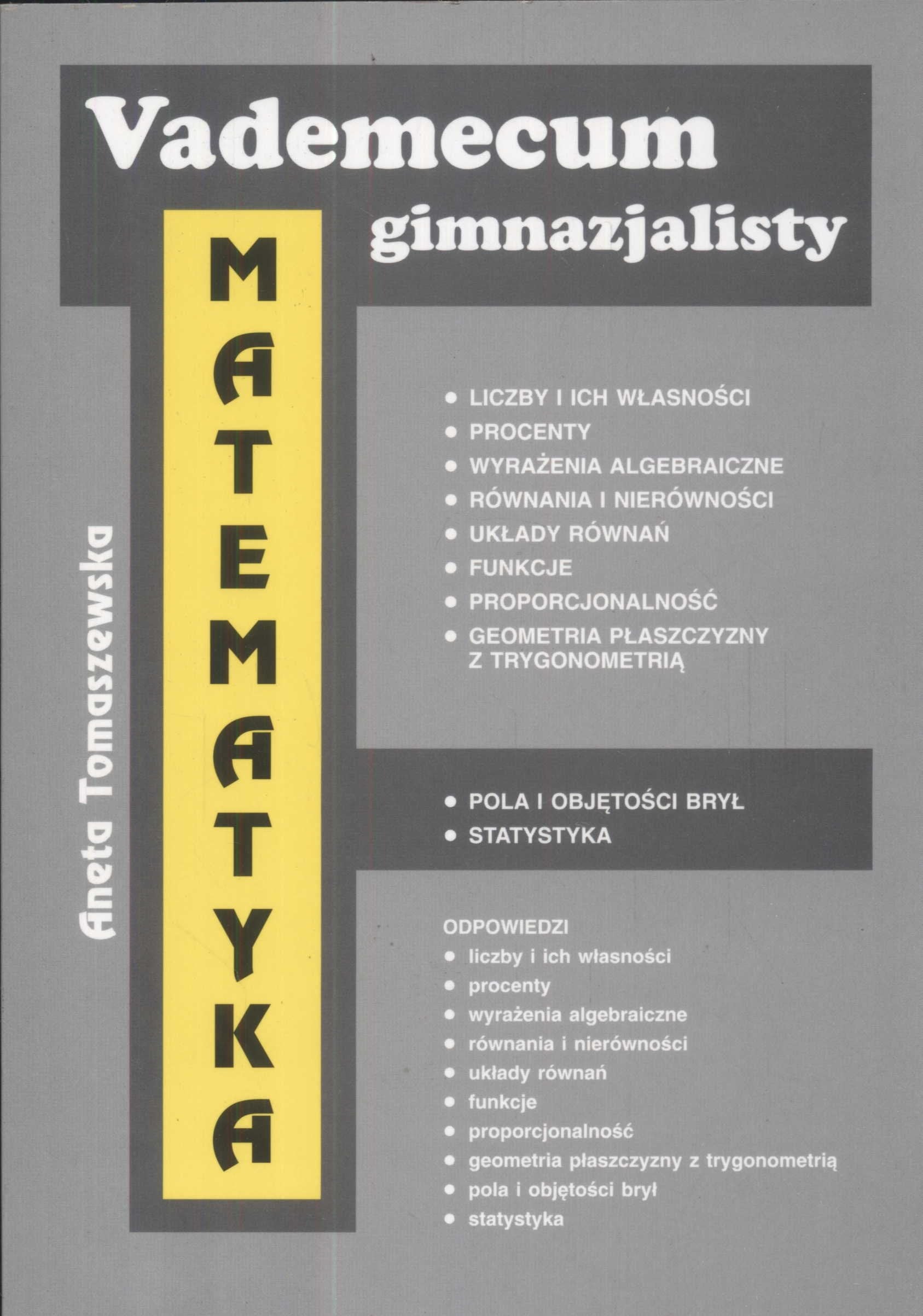 Vademecum gimnazjalisty Matematyka Education & Training