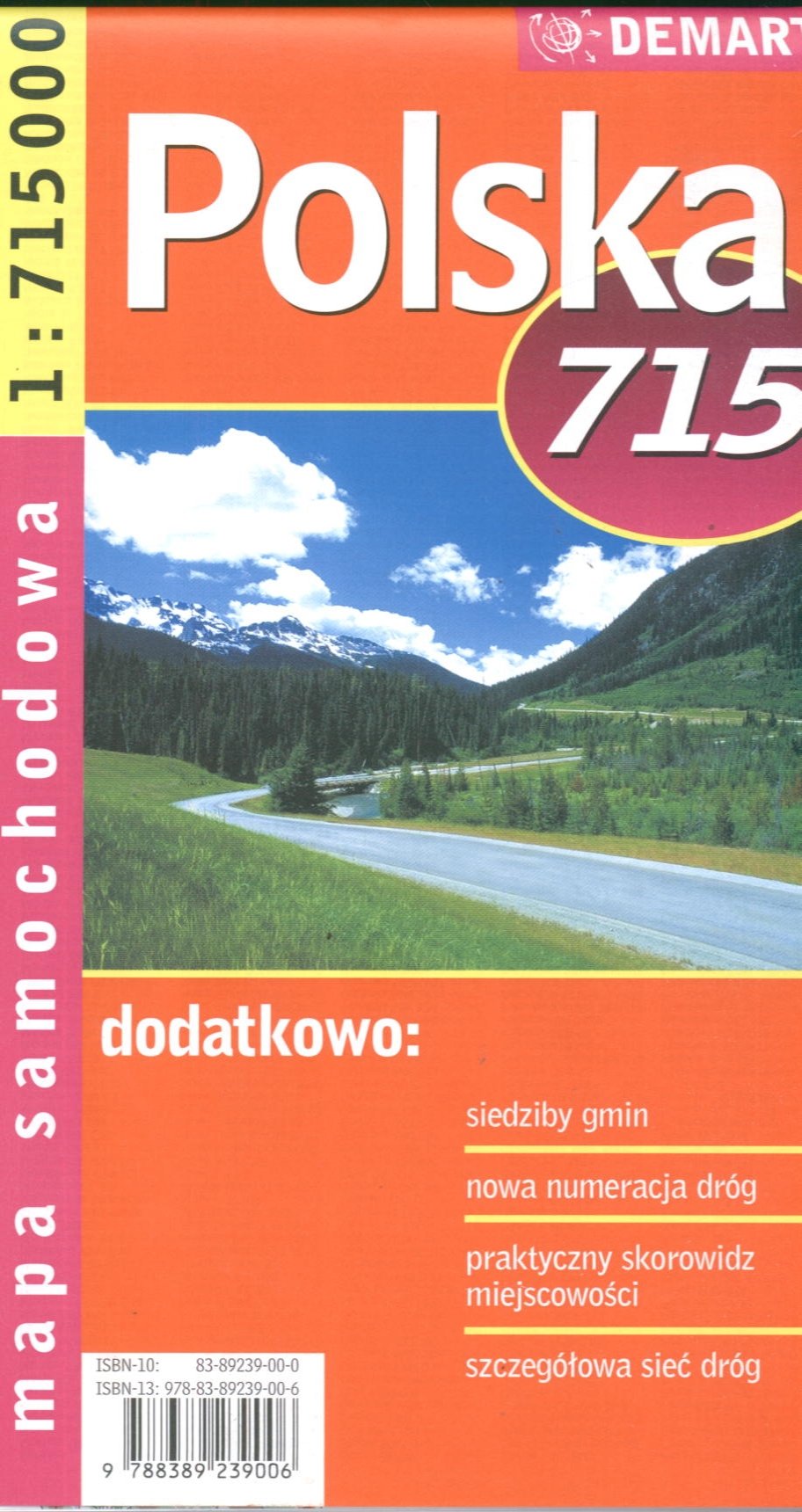 Polska 1:715 000 mapa samochodowa Maps & Plans