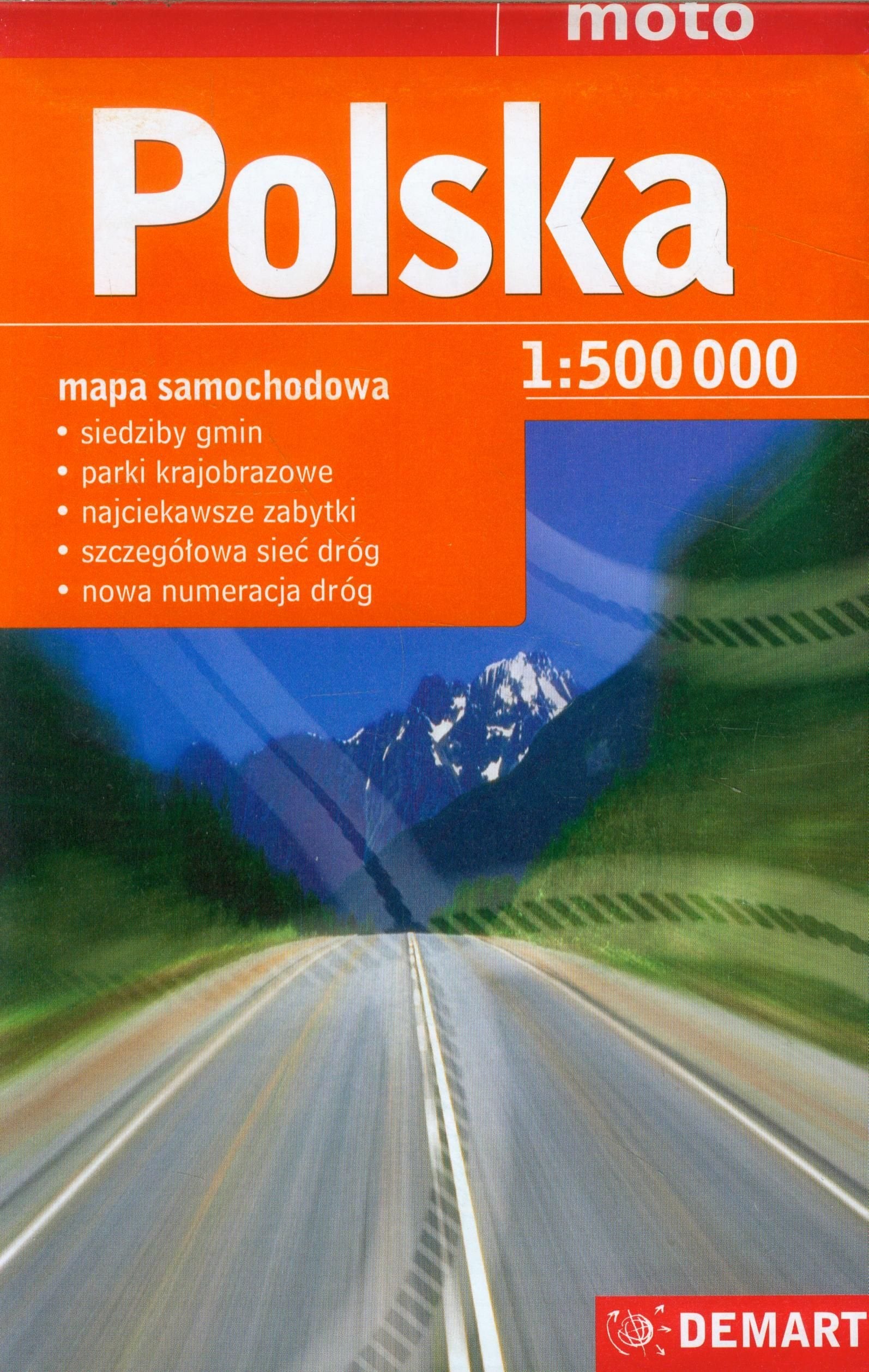 Polska mapa samochodowa 1:500 000 Maps & Plans