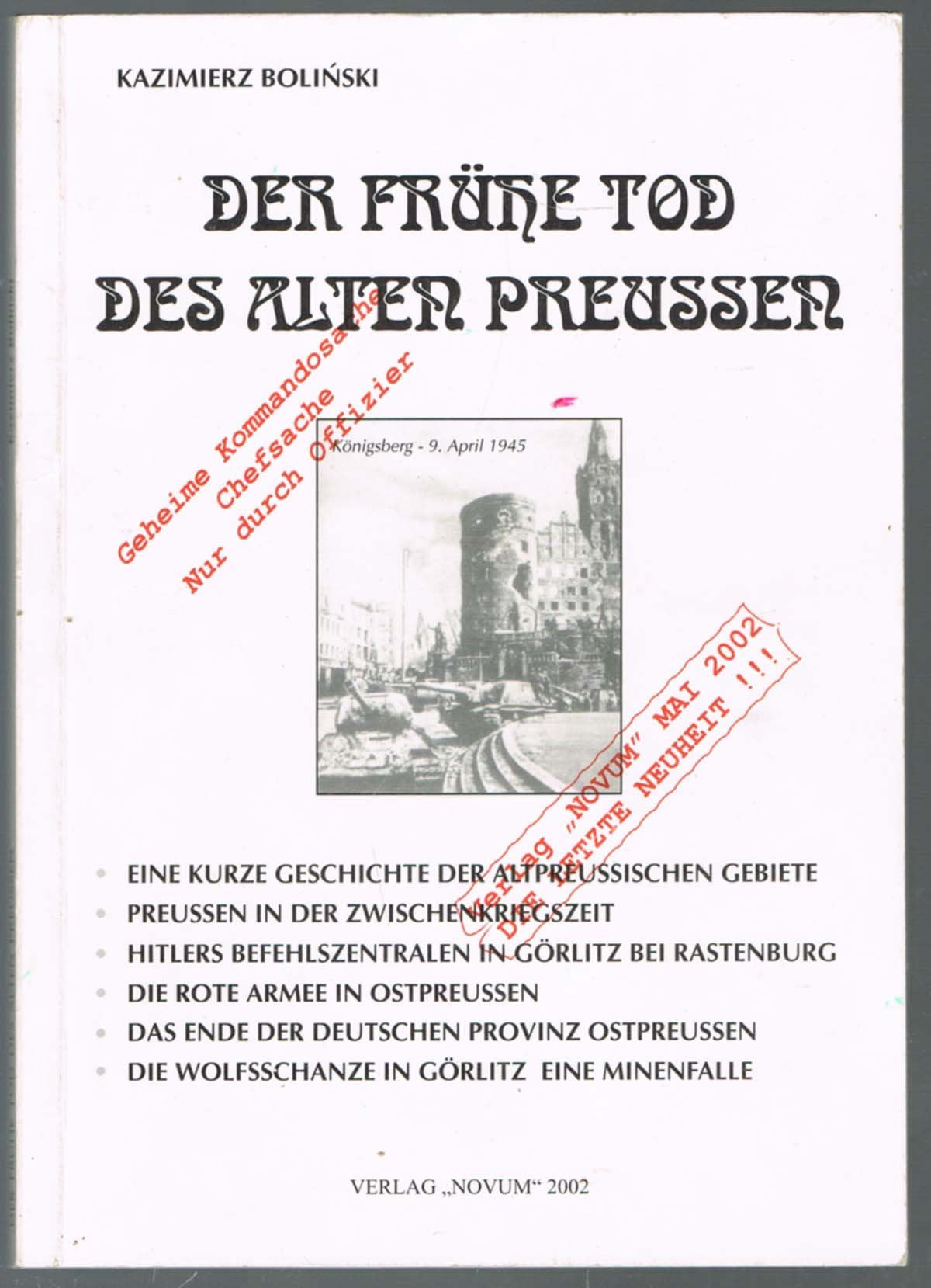 Der frühe Tod des alten Preussen Books
