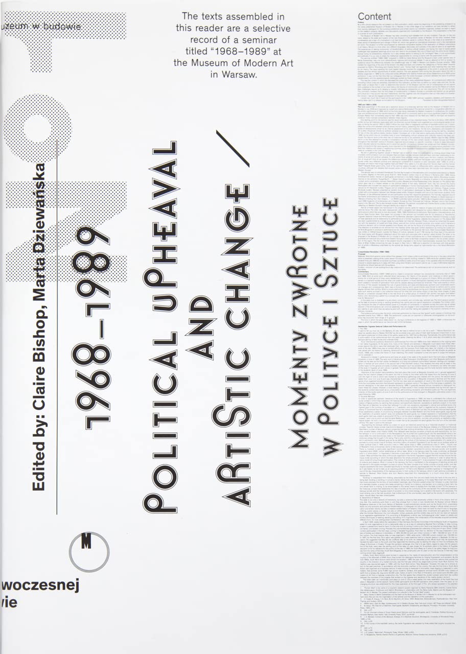 1968-1989. Political Upheaval and Artistic Change Social Sciences