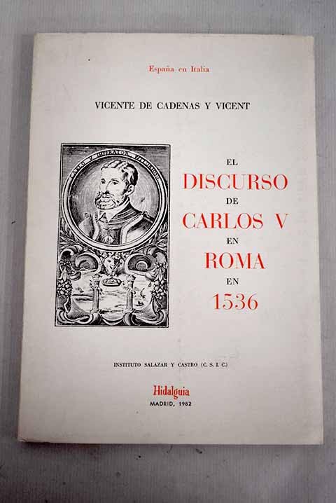 Discurso de Carlos V en Roma en 1536 book