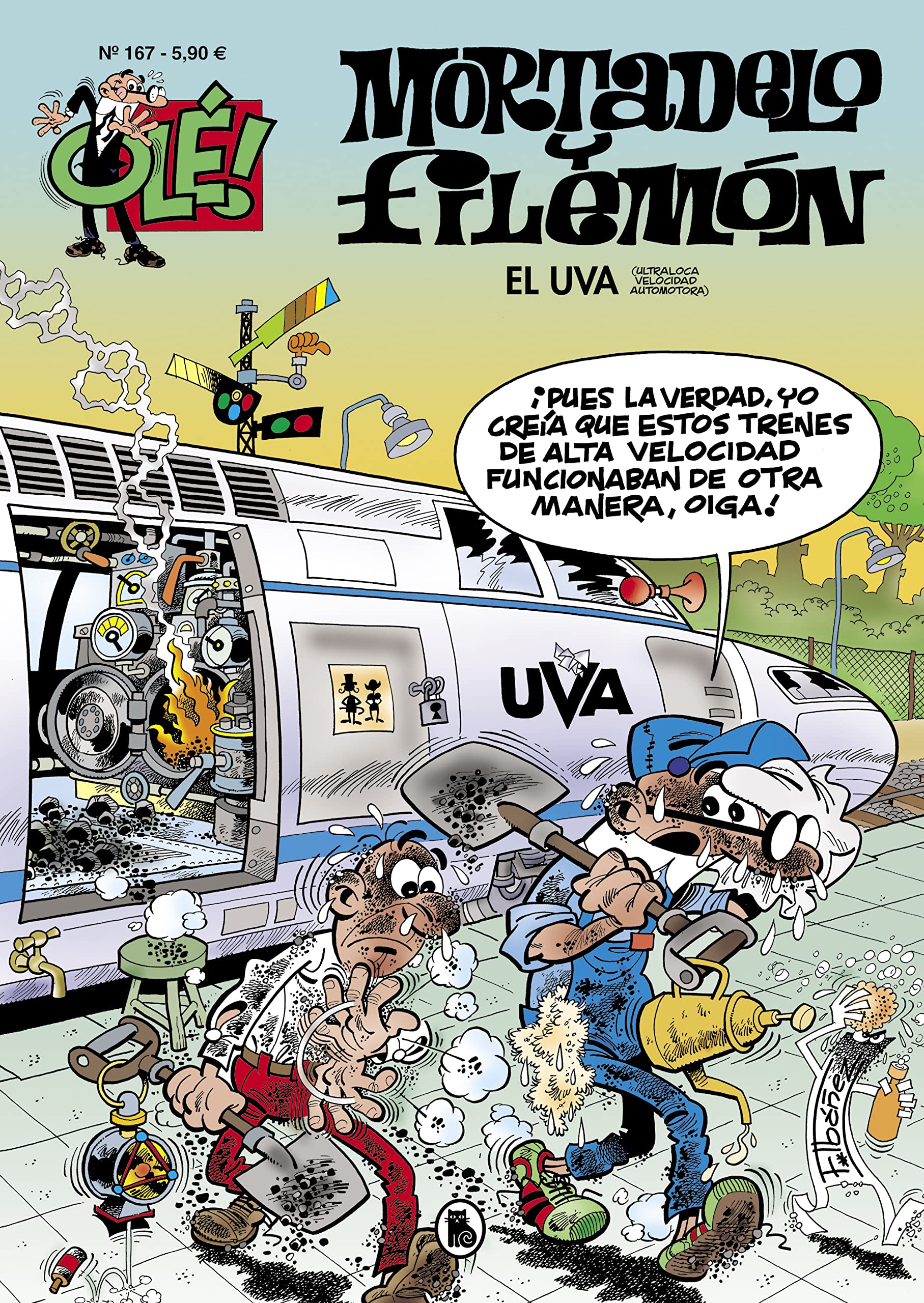 Mortadelo y Filemón. El U.V.A. (Ultraloca Velocidad Automotora) (Olé! Mortadelo 167) Comics & Mangas