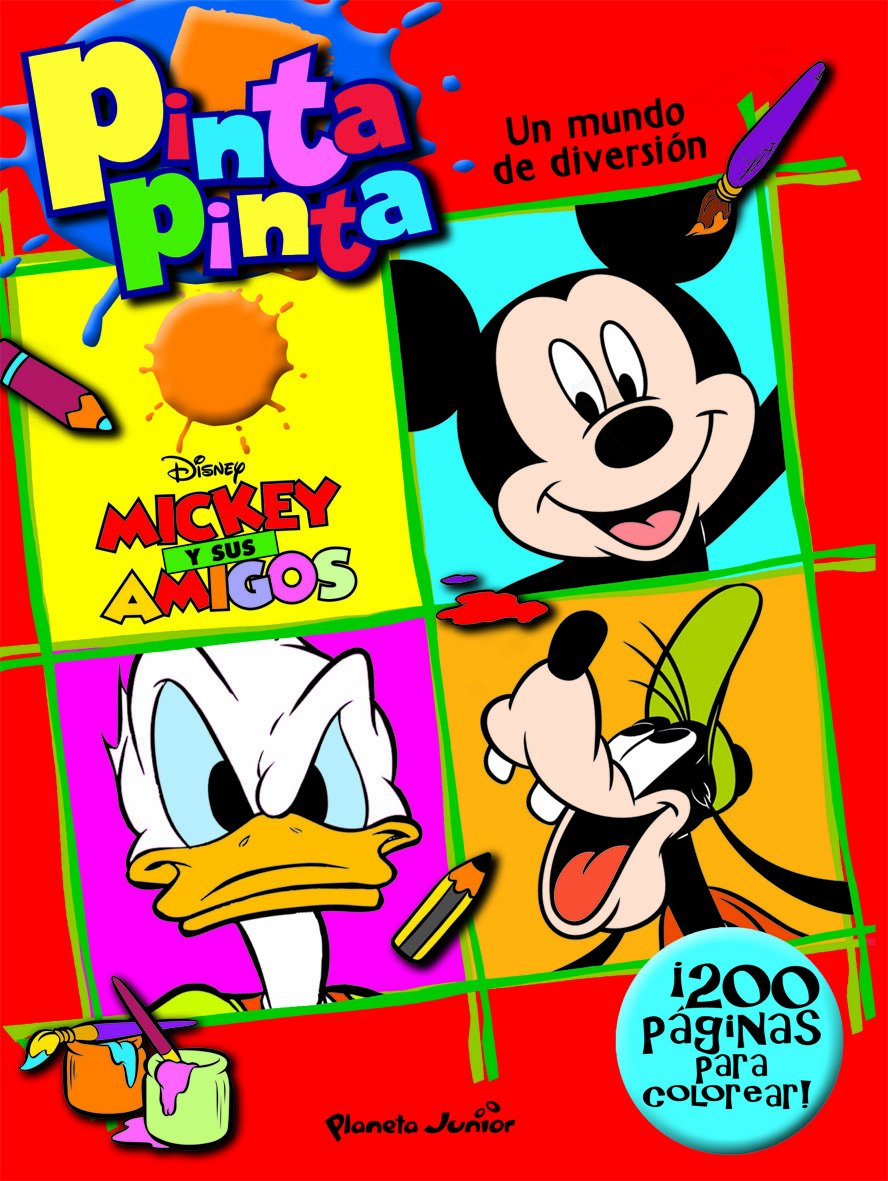 Mickey y sus amigos. Pinta pinta: Un mundo de diversión Children's books