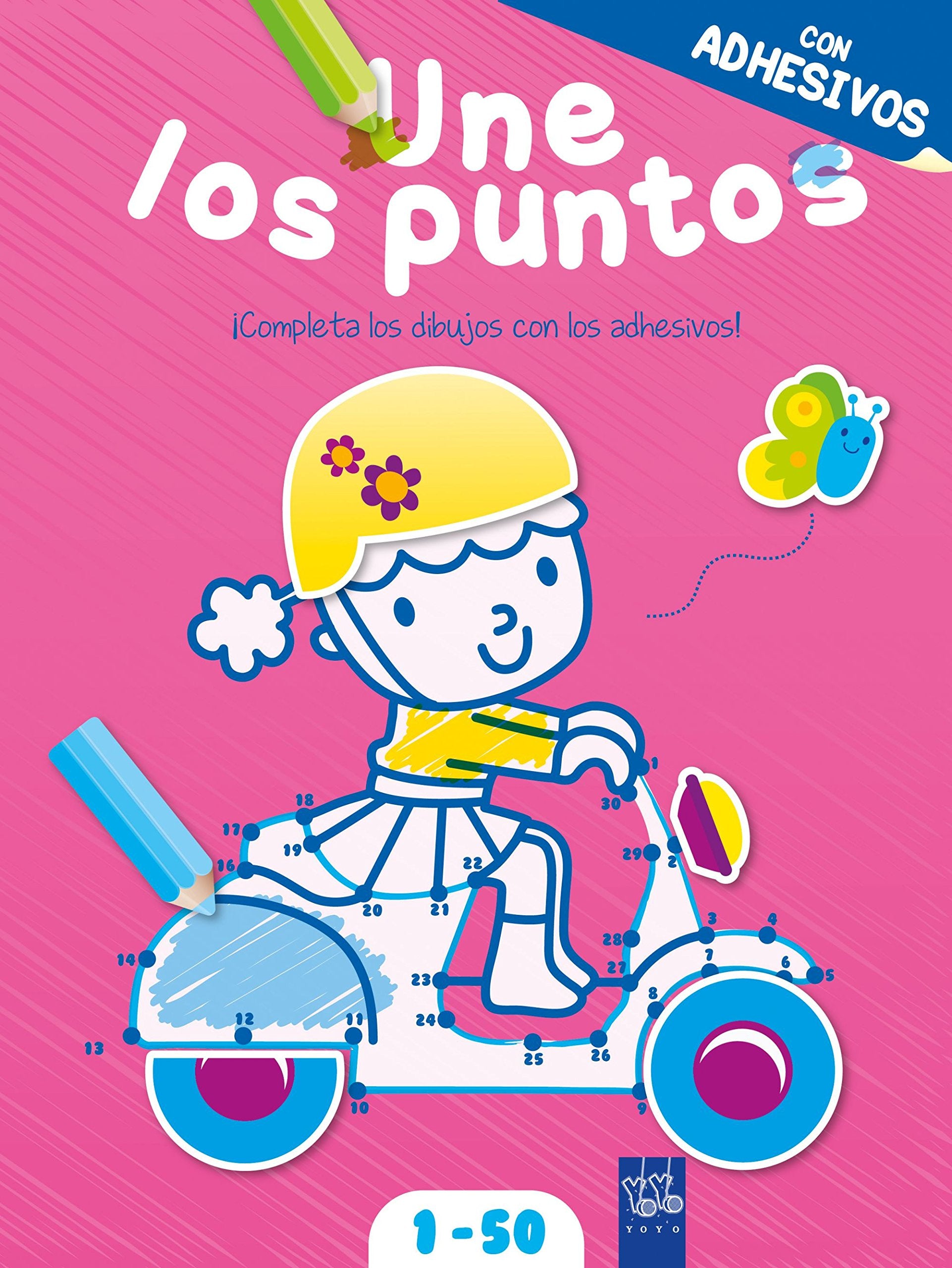 Une los puntos con adhesivos. Del 1 al 50 (Rosa): Siguiendo los puntos, coloreando y pegando los adhesivos, los niños aprenderán a contar del 1 al 50 y estimularán su destreza manual Tiptoi & Games