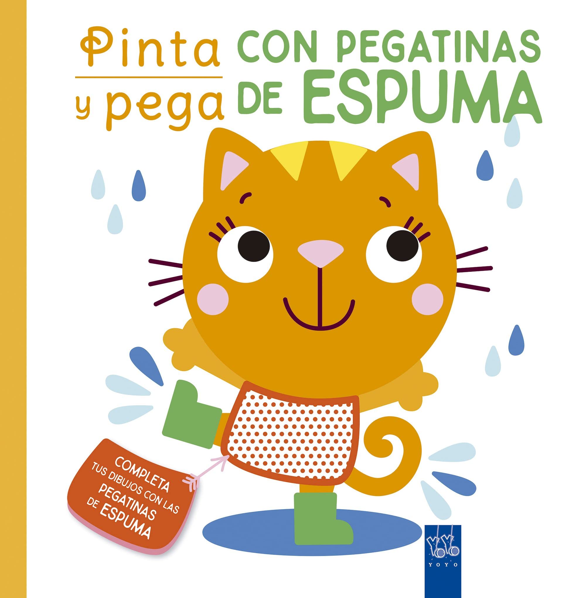 Pinta y pega con pegatinas de espuma. Naranja book