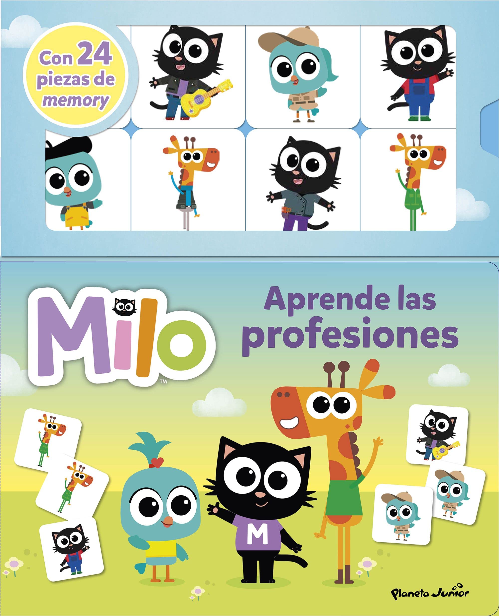 Product Image: Milo. Aprende las profesiones: Libro con piezas de memory