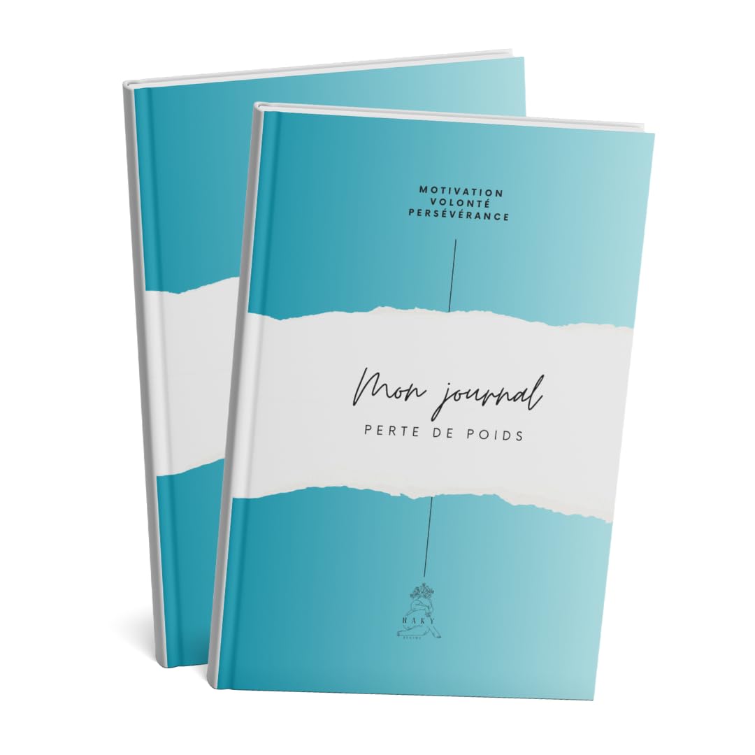 Journal Perte de Poids Femme & Homme – Carnet Regime et Suivi Minceur 90 Jours – Alimentation, Sport, Sommeil & Emotions – Cree avec Dieteticienne – Format A5 Broche, 124 Pages book